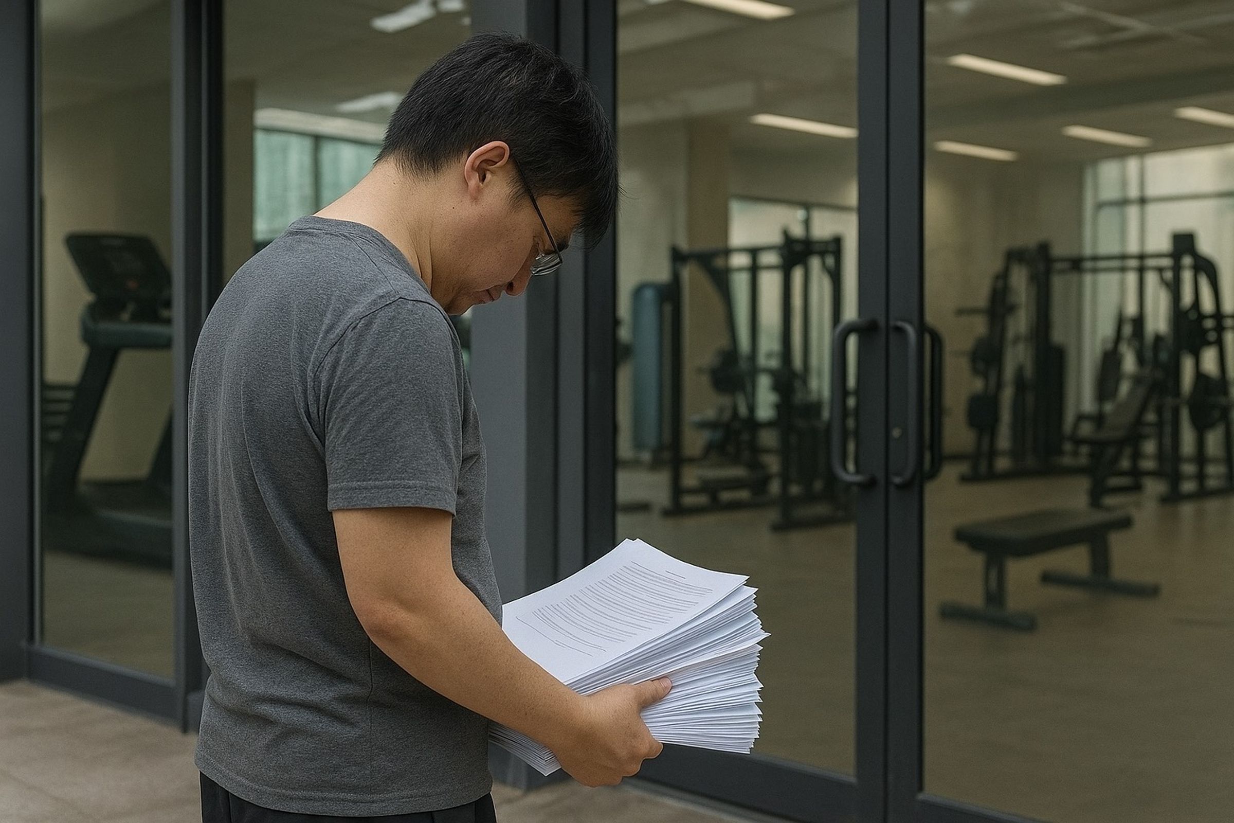 杭州一名男子聽了健身房銷售人員的話術,買了300年的會籍,想退費卻找不到人。(示意圖,ChatGPT生成)