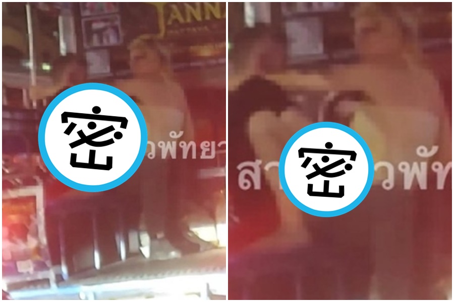 泰國觀光熱點芭達雅爆出一對男女當眾做愛。（翻攝自臉書）