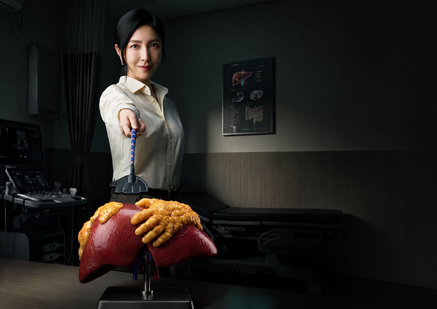 楊謹華透過「減脂保肝」衛教影片,提醒民眾重新認識體重、脂肪與肝臟健康之間的關聯。台灣肥胖醫學會
