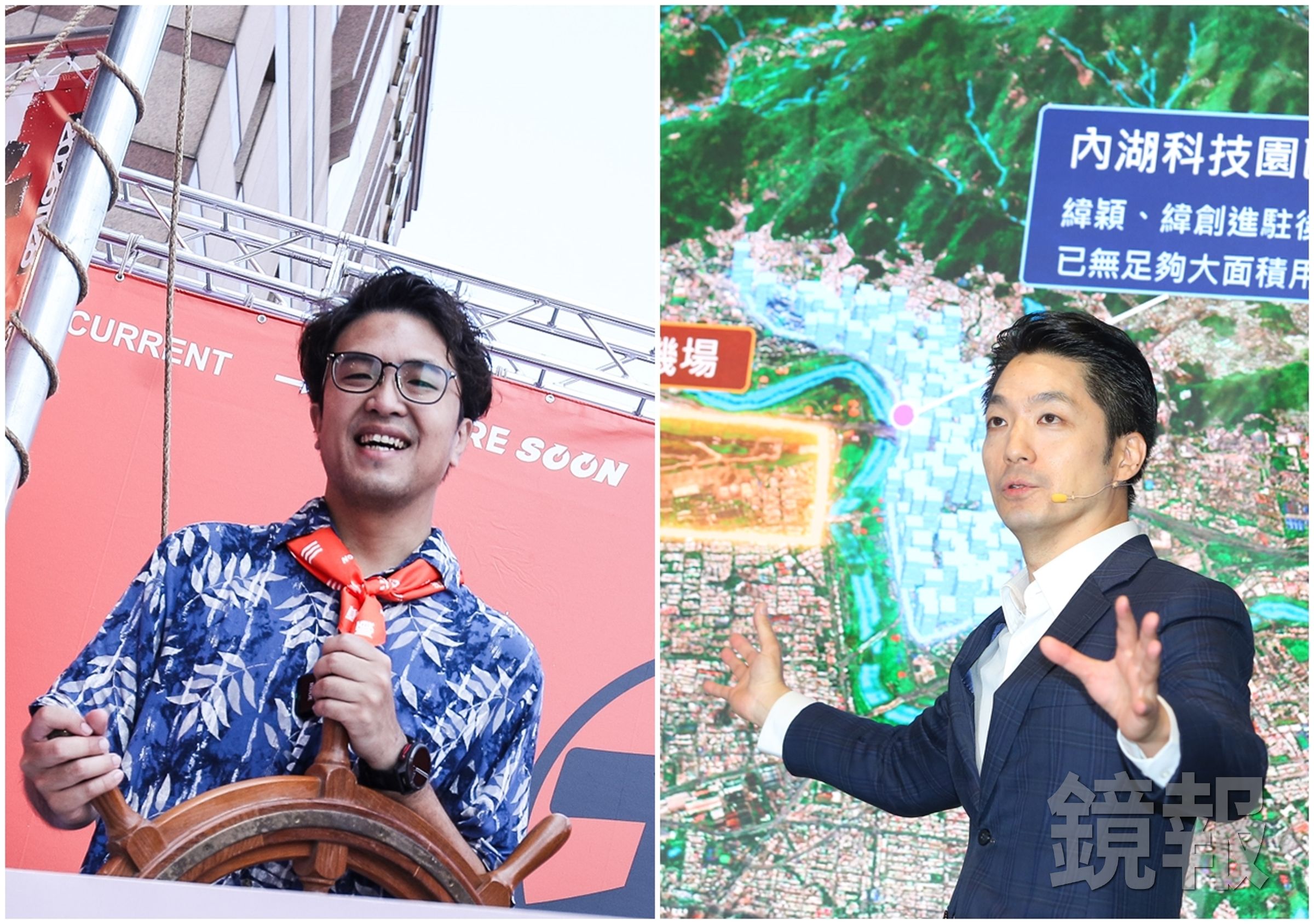 《TVBS》今公布最新台北市民調,現任市長蔣萬安以49%支持度領先,沈伯洋支持度上升至41%,雙方差距只剩下8個百分點。(合成照,鏡報鄒保祥/姜永年攝)