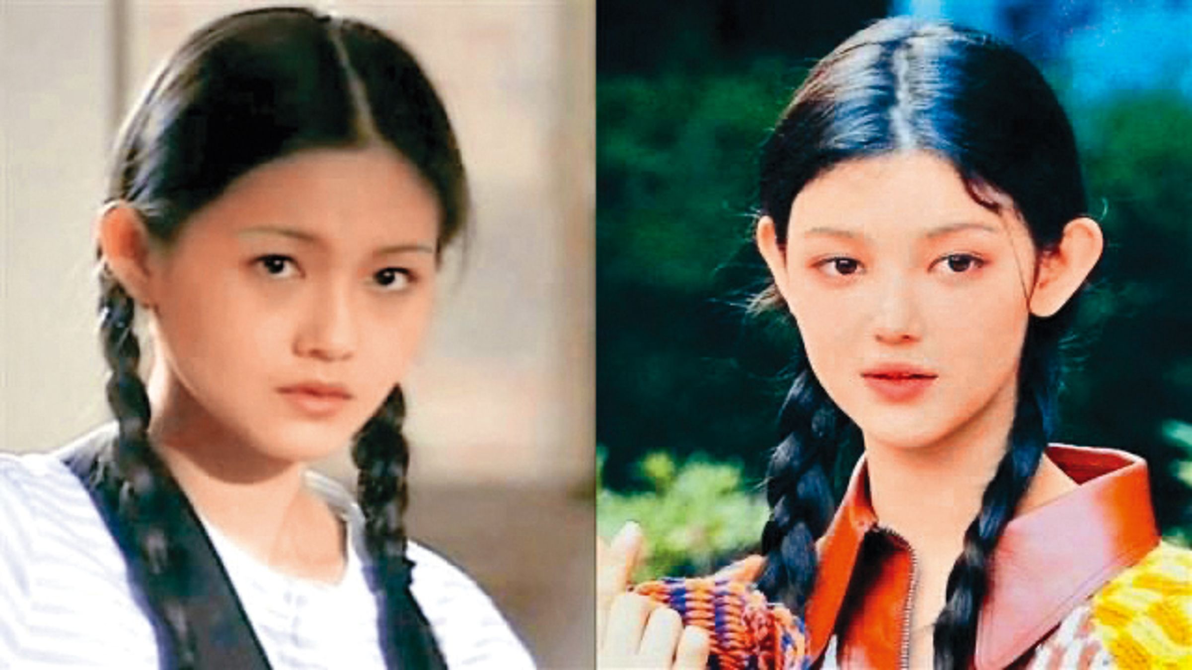 網友貼出不同角度的對比照,Danielle(右圖)神複製了大S(左圖)年輕時的美貌。(翻攝自Dcard)