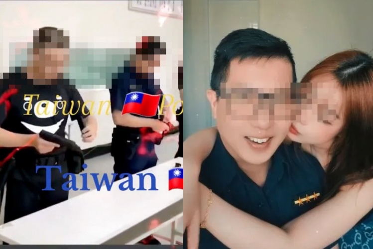 一名46歲警員將與同事槍枝分解時的錄影傳給女友，其後被女友PO上抖音。（翻攝自抖音）