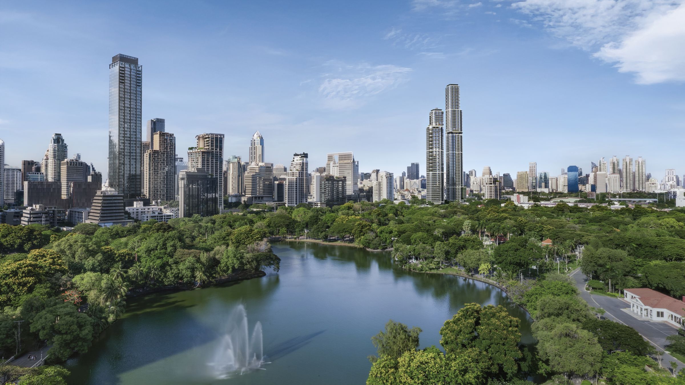 倫披尼公園之於曼谷，有如中央公園之於紐約，而無線電路上可俯瞰整個公園的地段，自然十分稀有。（Upper House提供）