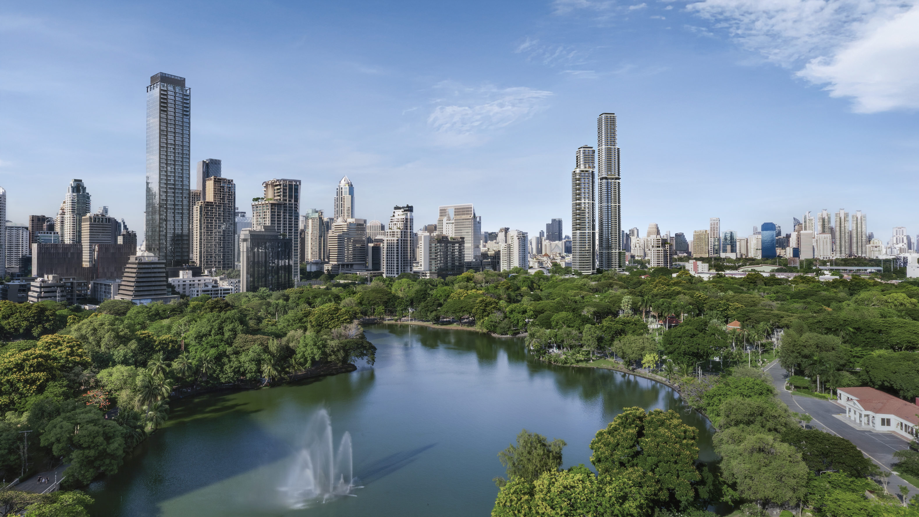 倫披尼公園之於曼谷,有如中央公園之於紐約,而無線電路上可俯瞰整個公園的地段,自然十分稀有。(Upper House提供)
