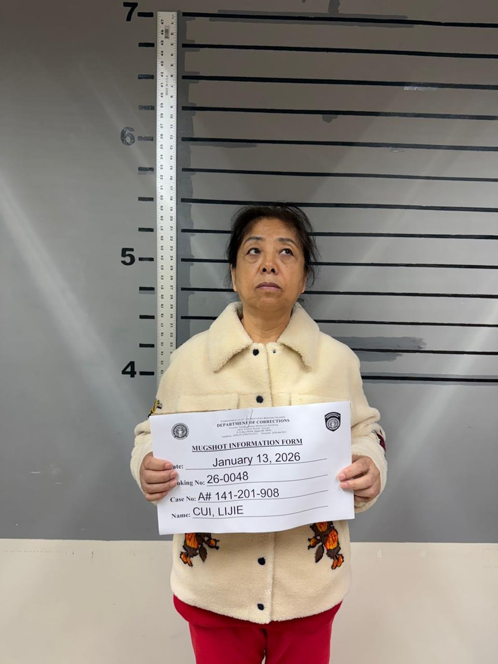 崔麗杰今年1月13日在塞班島遭ICE拘留。（圖／翻攝自U.S. Immigration and Customs Enforcement）