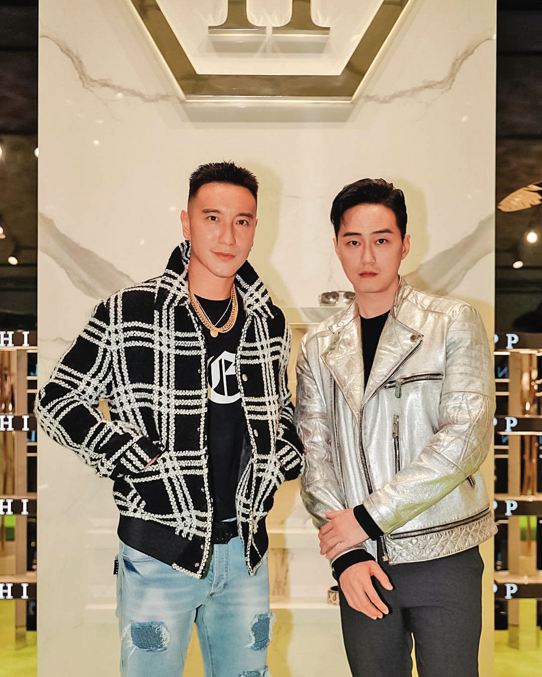 A小姐目睹葉欲立（右）與藝人王陽明（左）現身時尚活動，勾起不堪的回憶。（翻攝葉欲立IG）