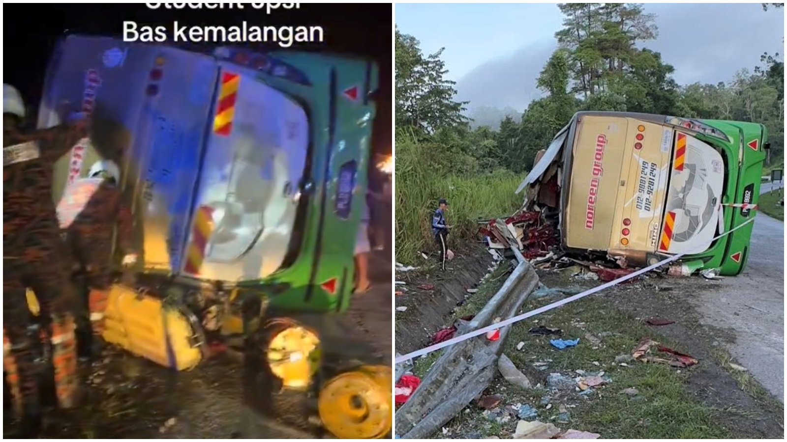 馬來西亞重大車禍，巴士翻覆15死33傷。（翻攝X）