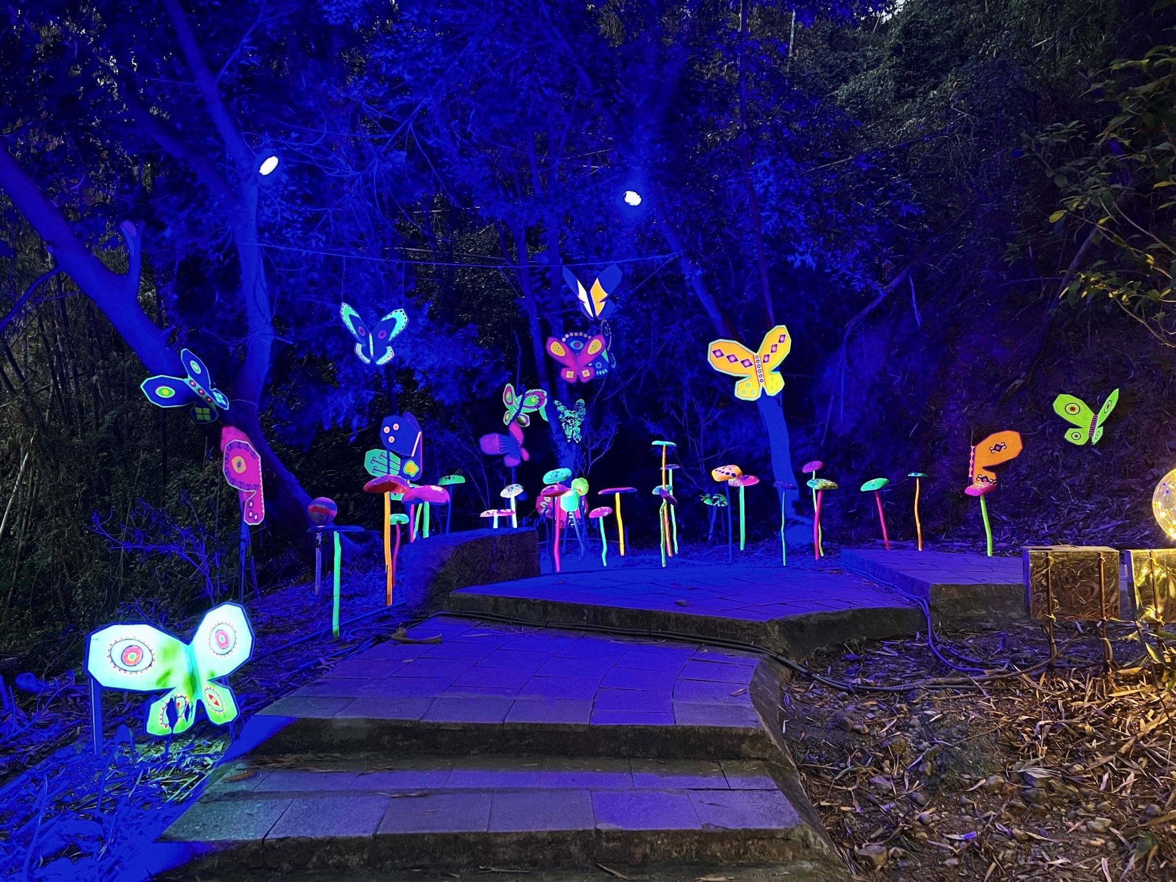 由新豐國小與泰山國小學童一起共創的「奇妙花園」。（屏東縣政府提供）