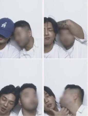   近日社群瘋傳劉亞仁與時尚品牌VEAK老闆的親密合照。（翻攝自韓網）