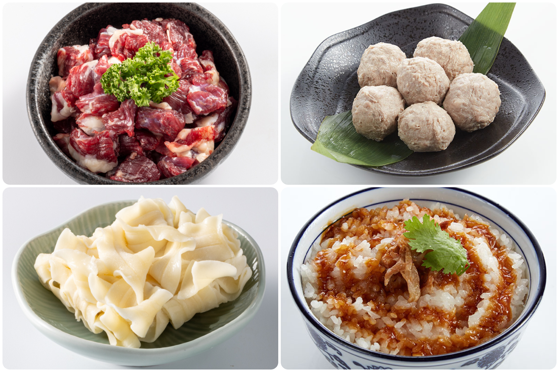 老饕筋肉、手打牛肉丸、蝴蝶寬麵和豬油拌飯堪稱必點四寶。