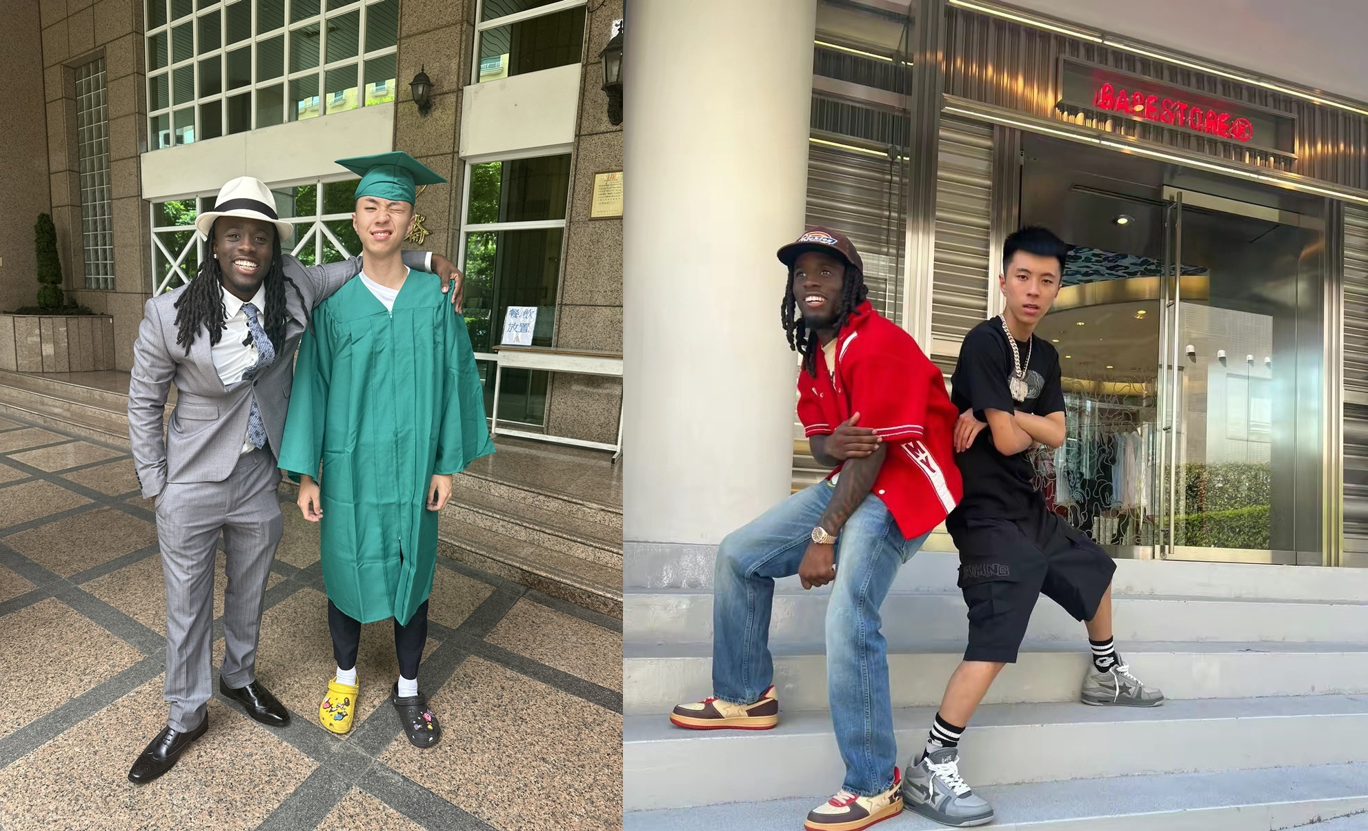 美國知名實況主Kai Cenat最近剛買新房，邀好友Ray入住，可以享用專屬直播間。（翻攝X@KaiCenat）