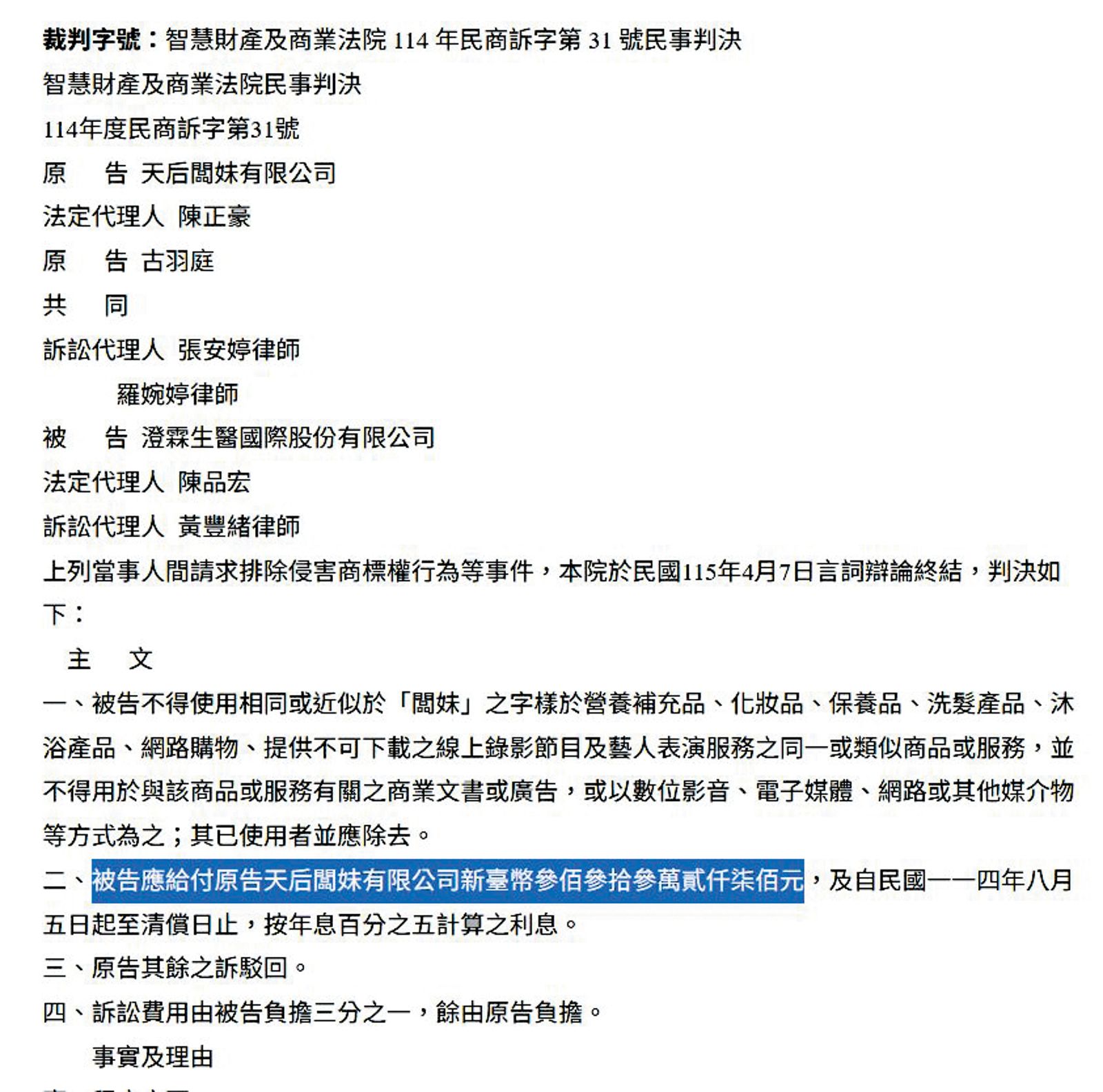 商標搶先機/獨家!直播天后開告撈金 闆妹靠註冊商標賺626萬