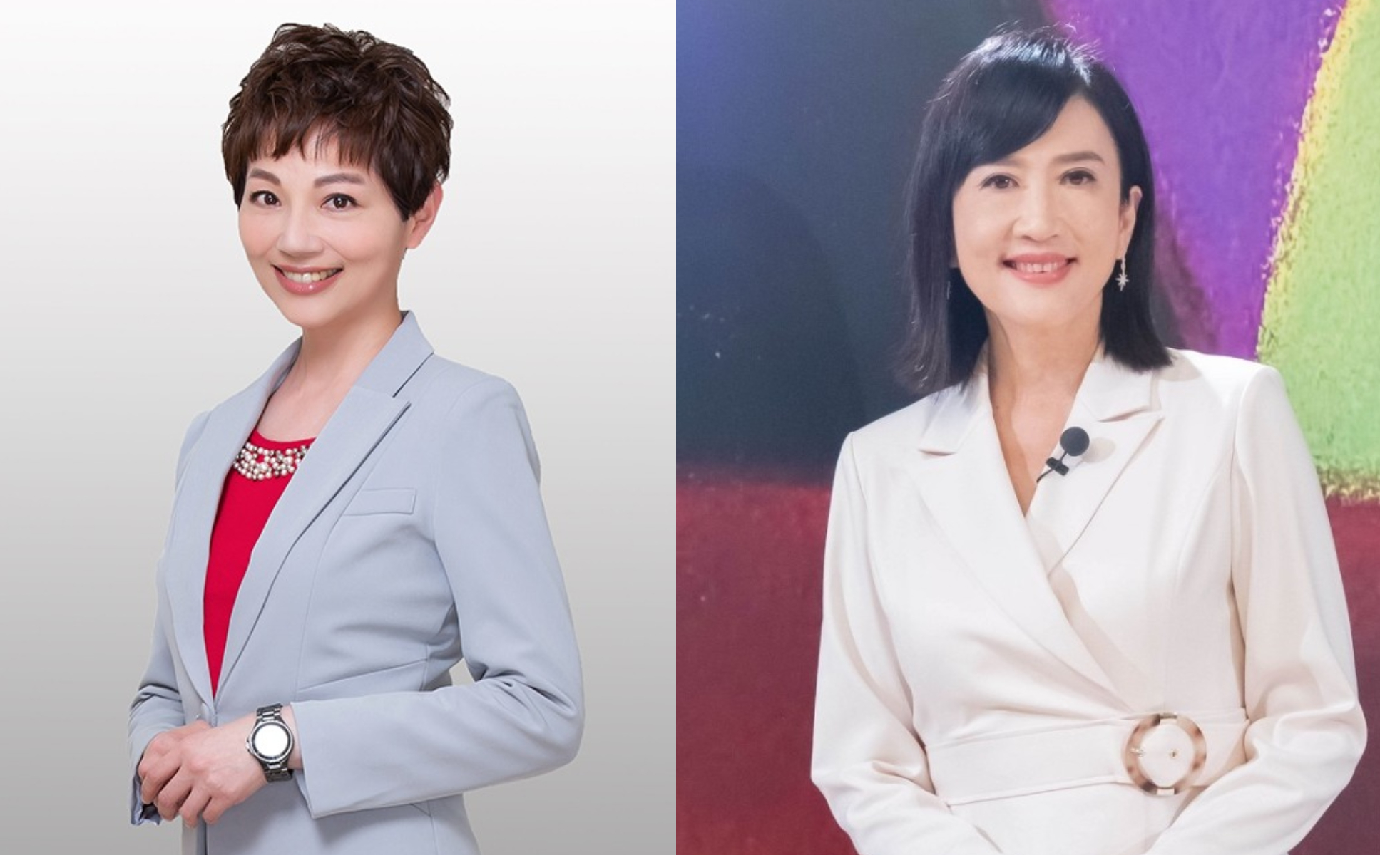 吳安琪（左圖）確定離開TVBS，外傳方念華（右圖）也遭點名，（翻攝TVBS官網、TVBS 看板人物﻿臉書）