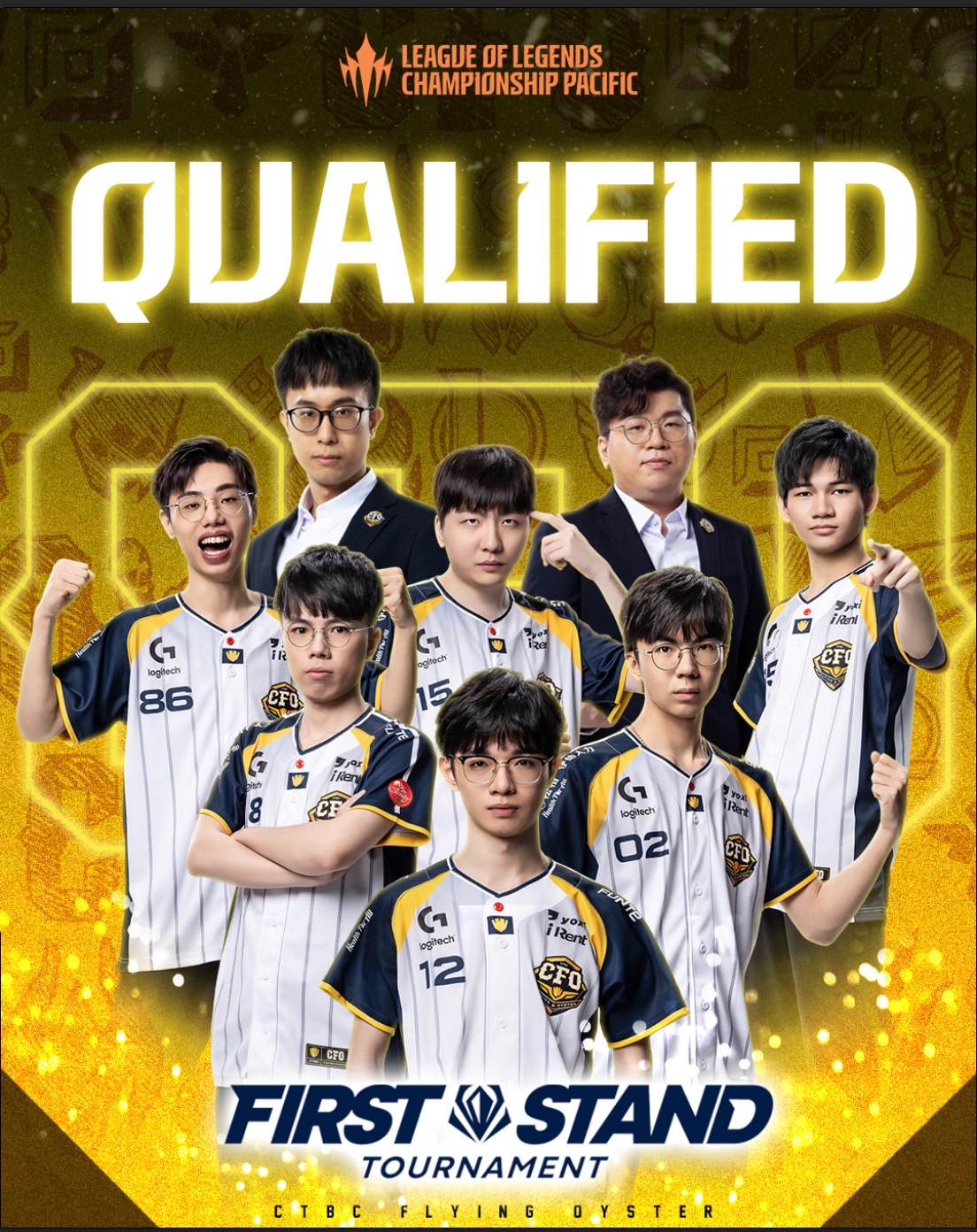 中信飛牡蠣成功拿下聯盟史上第一個季前賽優勝,並將代表賽區前往韓國,參加全新登場的First Stand國際賽。(中信飛牡蠣提供)