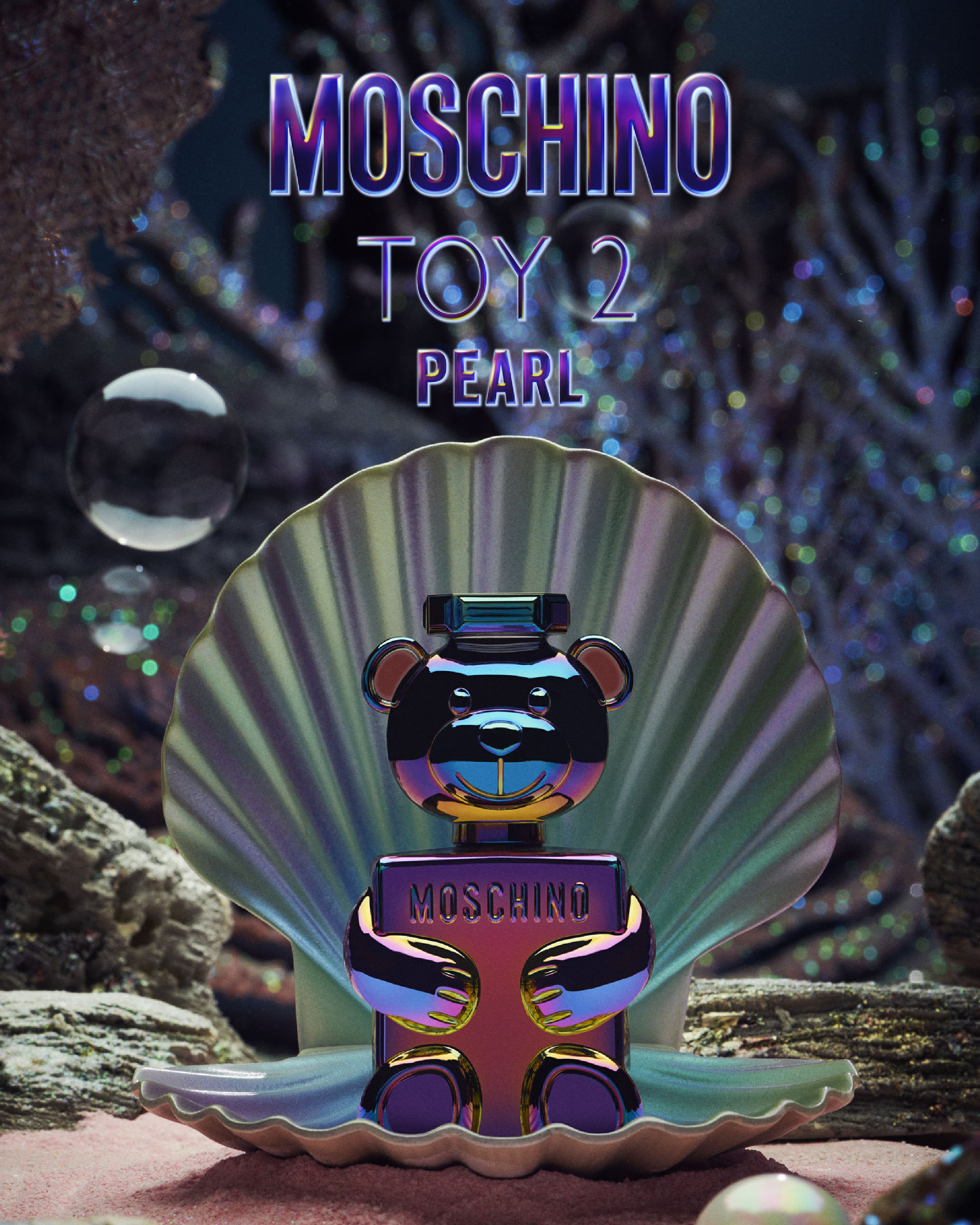 MOSCHINO將小熊瓶身化作耀眼黑珍珠，既珍貴而美麗。