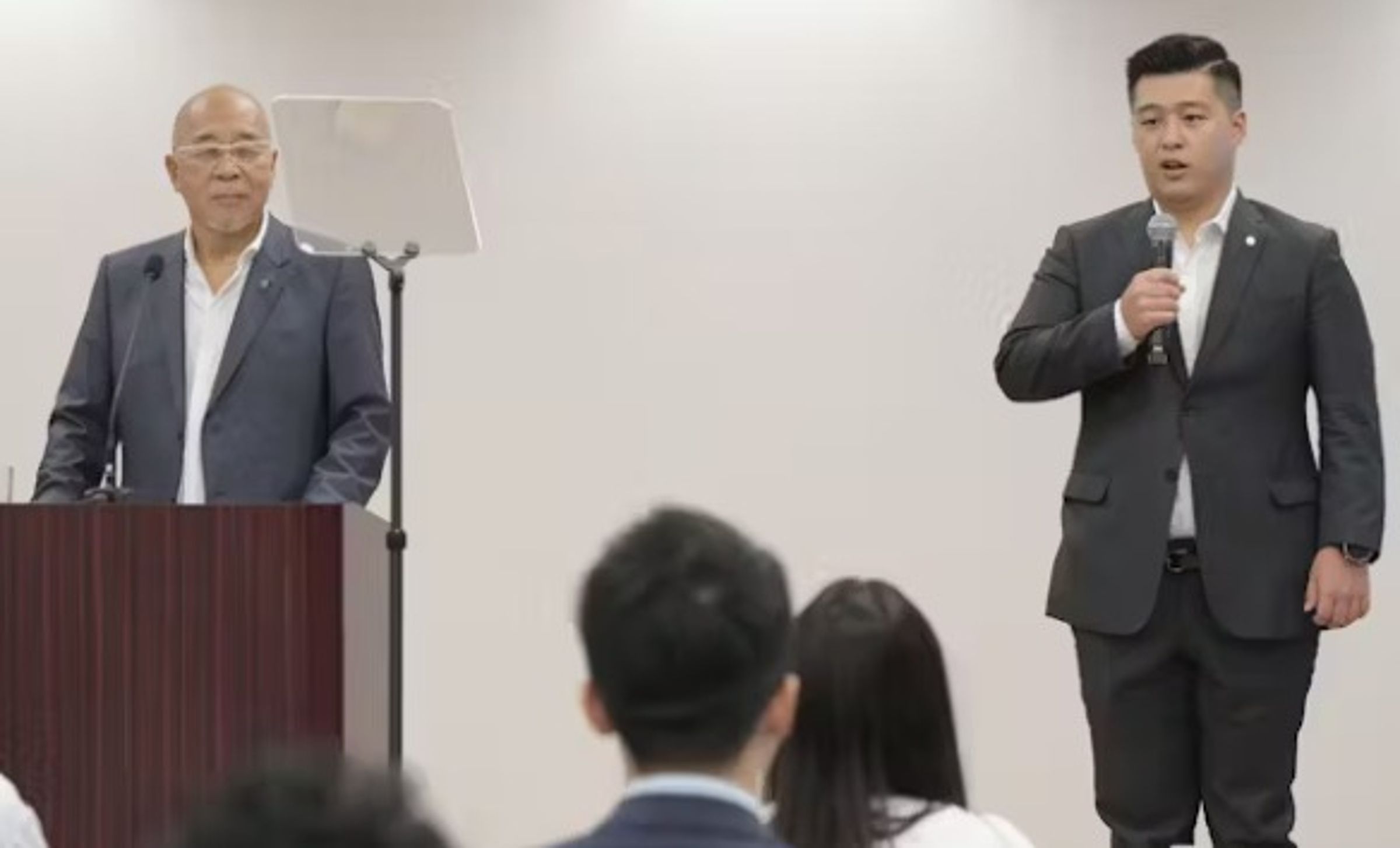 安田隆夫(左)與安田裕作。(翻自X平台)