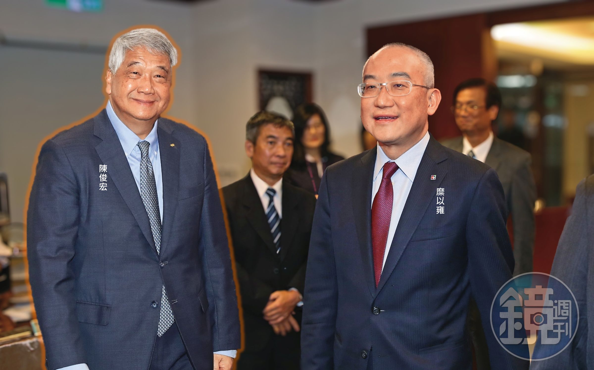 券商公會理事長陳俊宏（左）爭取續任，今年要再度對上凱基證副董座糜以雍（右）。
