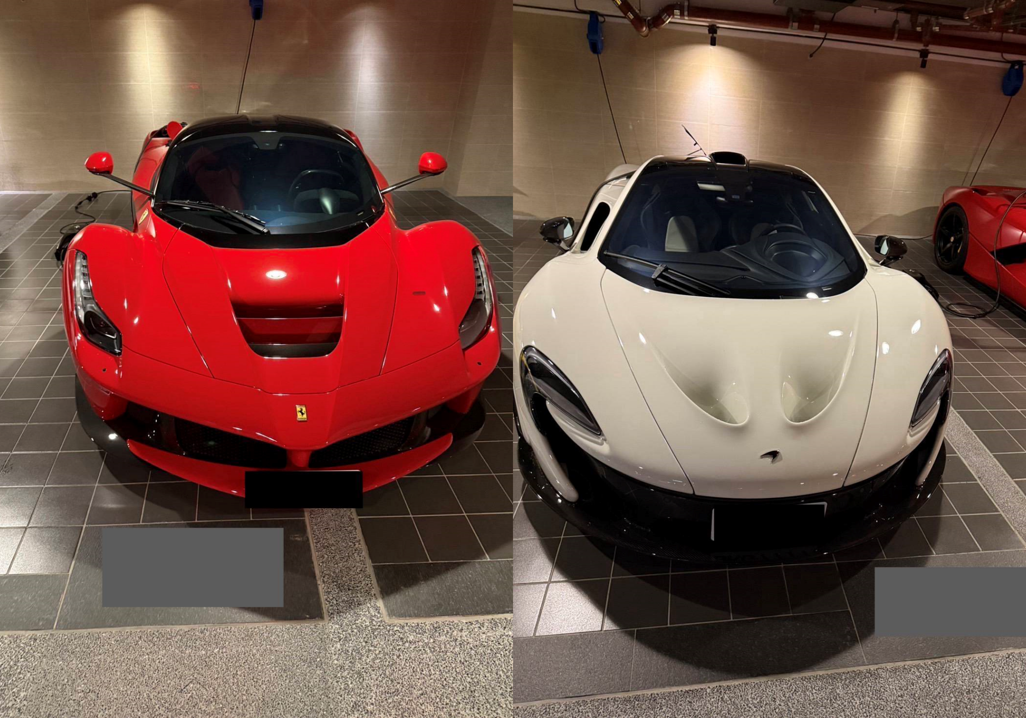 檢警扣押太子集團不法資產，包括多輛豪車。（調查局提供）