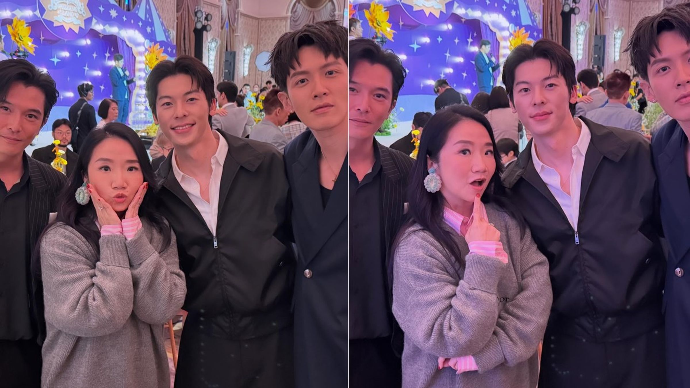 Lulu、陳漢典婚禮湊齊「3男神」，陶晶瑩曬合照。（取自陶晶瑩臉書）