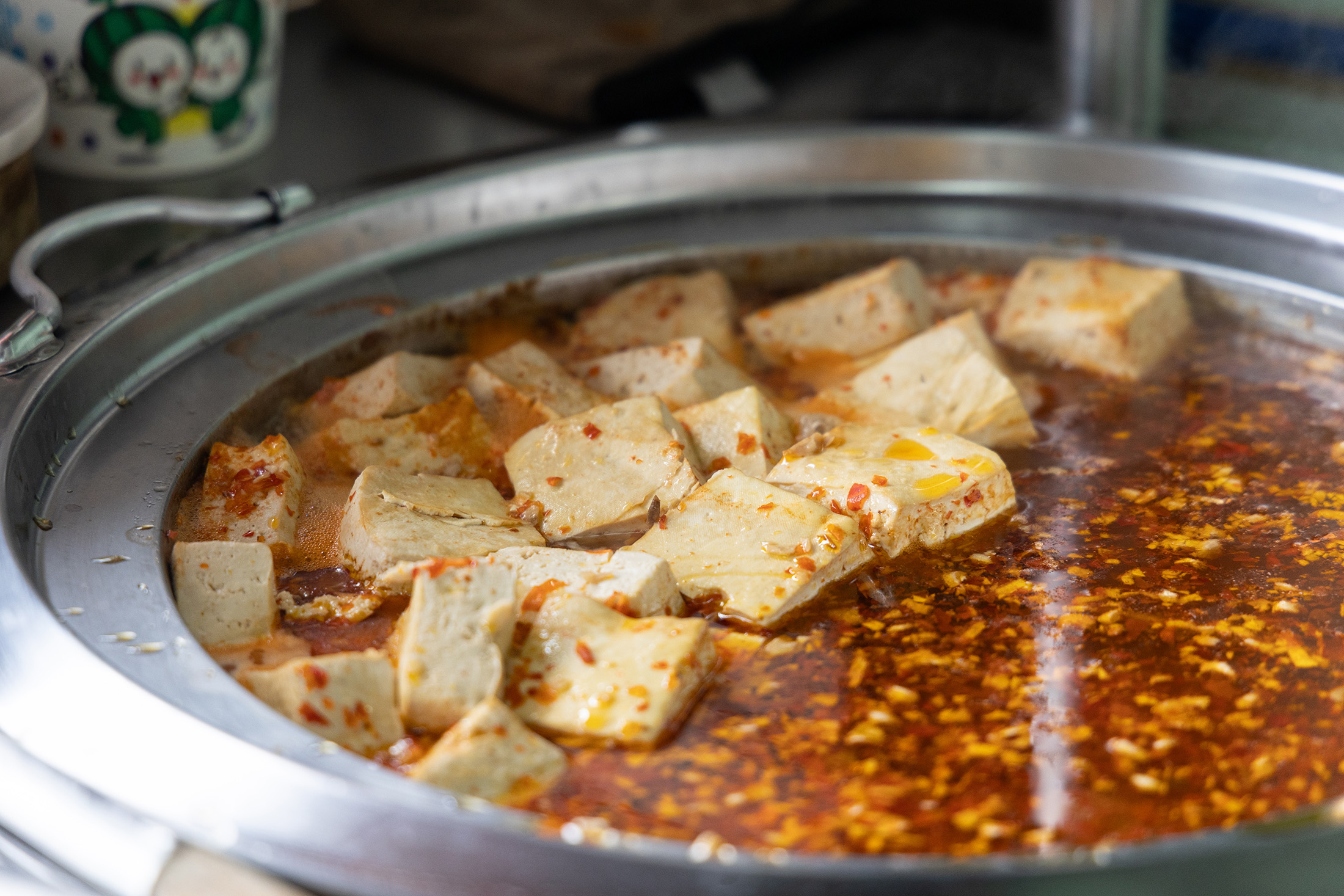 以嫩豆腐製作的「麻辣臭豆腐」,也有許多人擁戴。(80元/份)