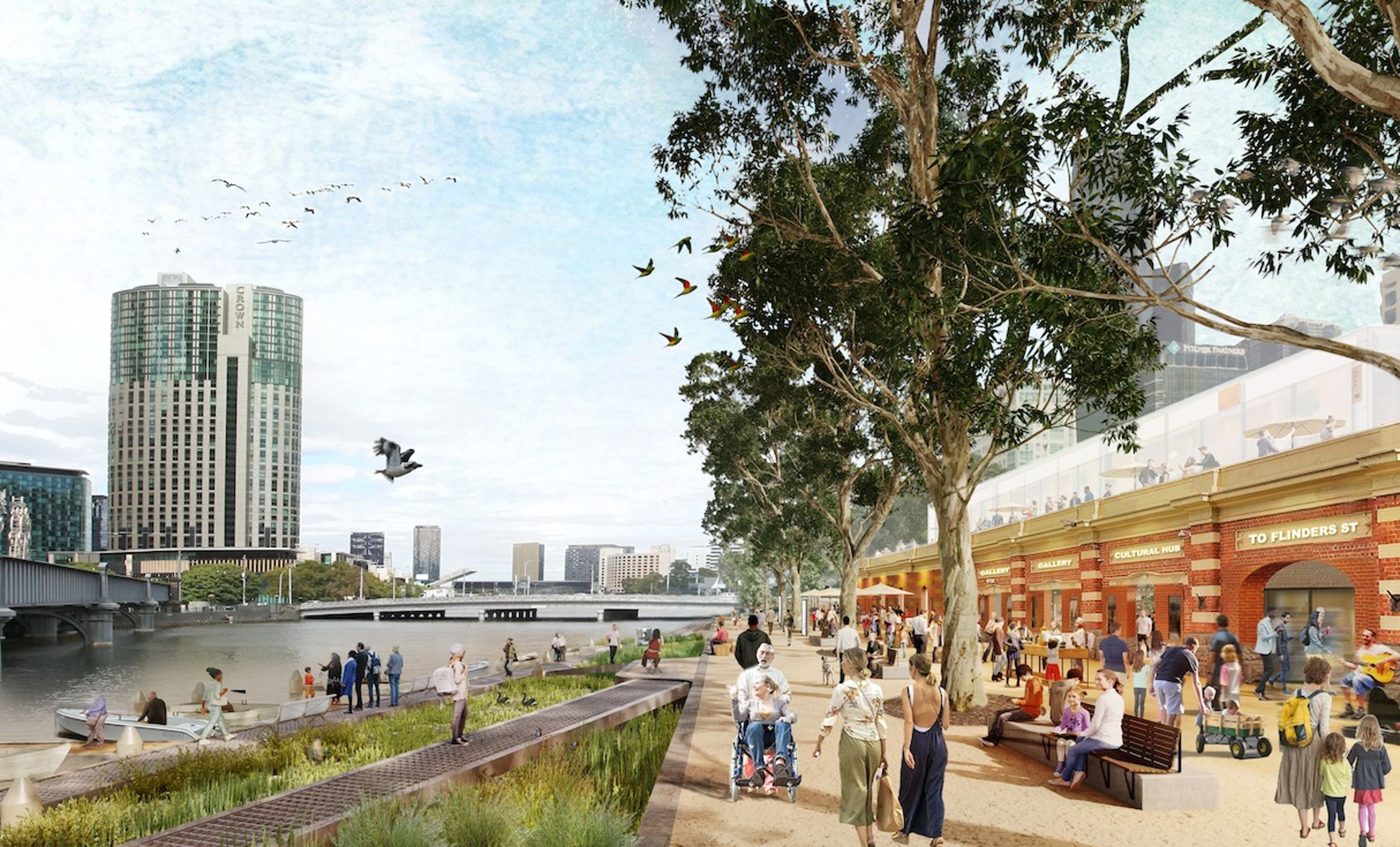 墨爾本的Greenline Project預計打造一個約4公里的藝術休閒空間。(翻攝自City of Melbourne臉書)