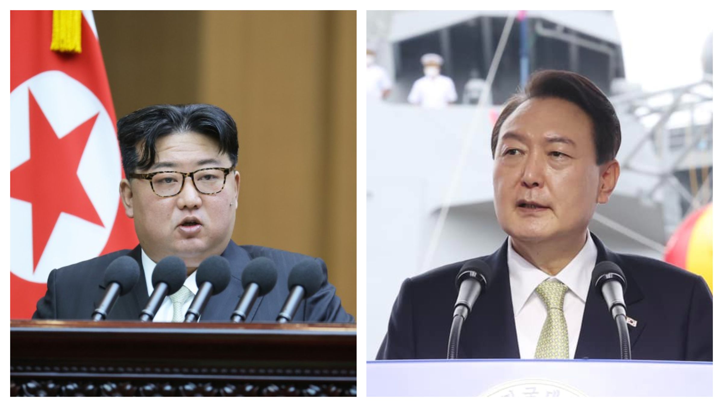 金正恩稱要修法將南韓視為敵國，尹錫悅做出回應了。（翻攝自朝中社、臉書＠尹錫悅）