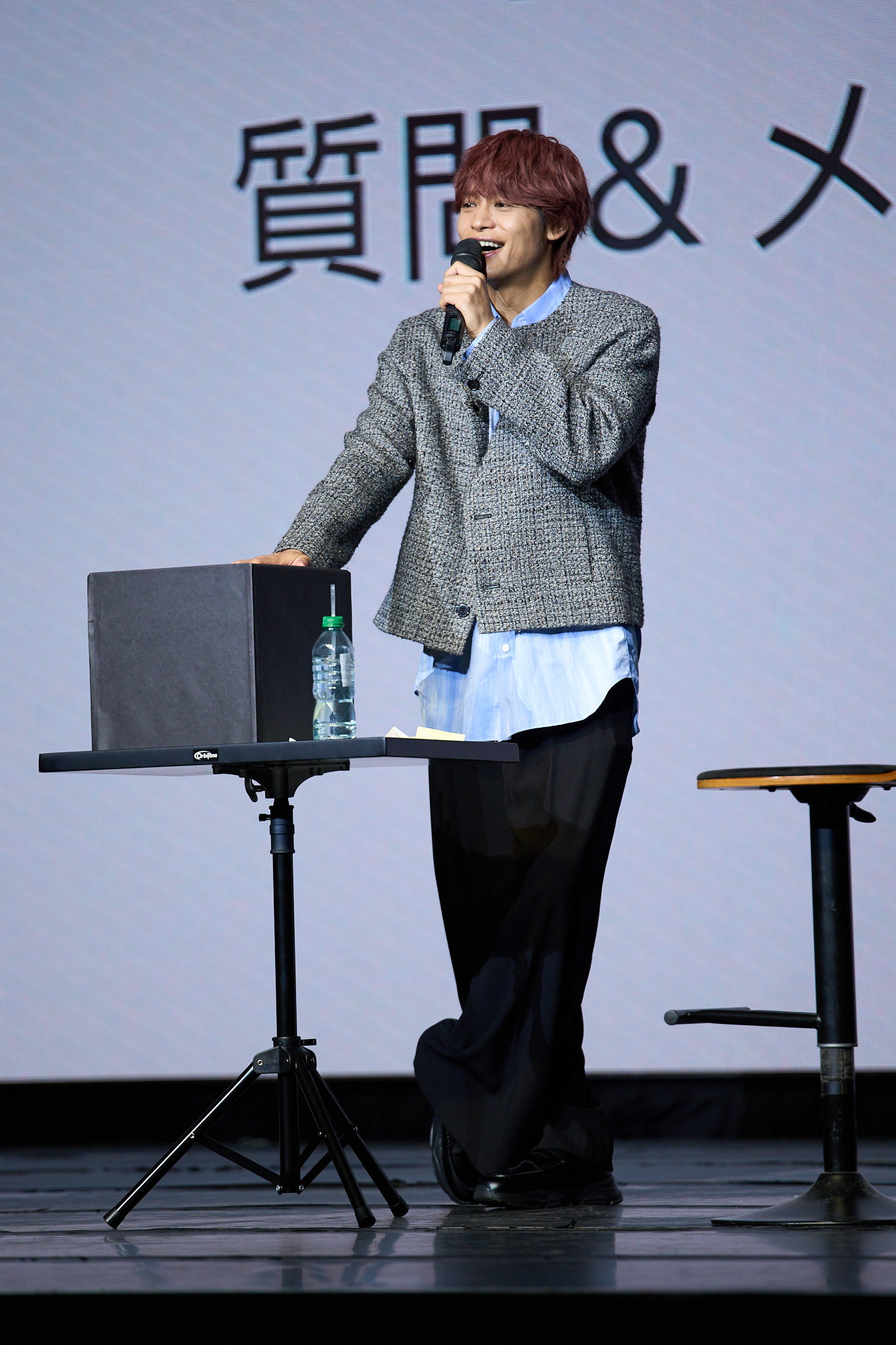 中間淳太分享最想吃燒酒螺、逛台灣夜市，還自爆上台前一分鐘仍在吃豆花。（大鴻藝術提供）