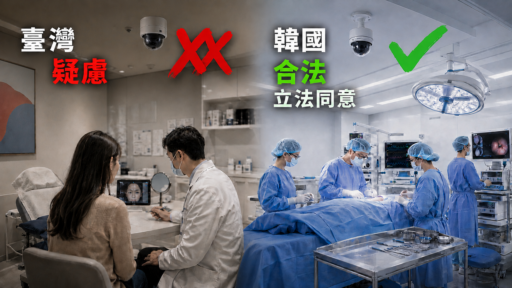 診間監視器引爆隱私疑慮!韓國手術室監錄已入法 醫法專家揭台灣監錄界線