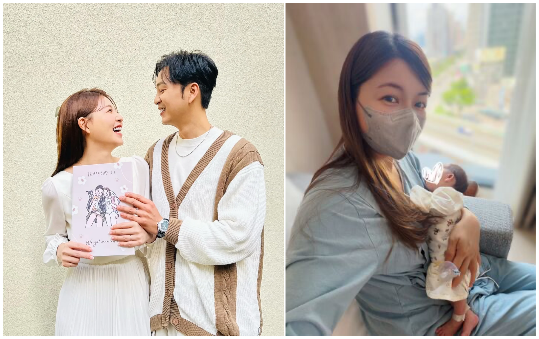 5月生下雙胞胎女兒,謝京穎面對許多不適與挑戰。(臉書、IG)