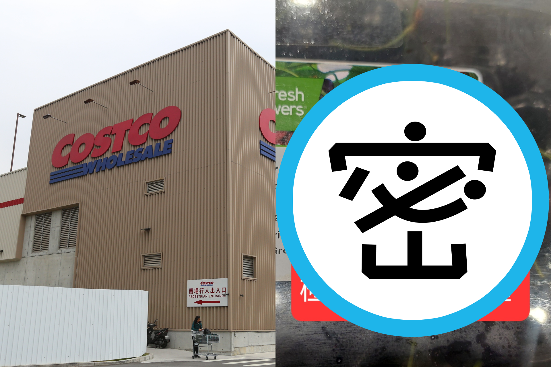 民眾日前逛好市多賣場，發現美國的黑珍珠櫻桃已悄悄上架。（合成圖，左為資料照，右翻攝臉書社團「Costco好市多 商品經驗老實說 」）