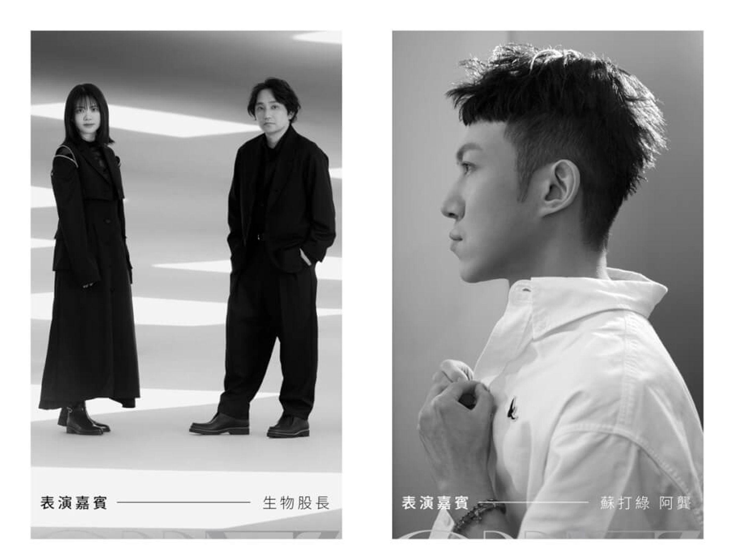 蘇打綠阿龔(右)因身體不適,取消今晚金曲獎與日團生物股長的合作表演。(台視提供)