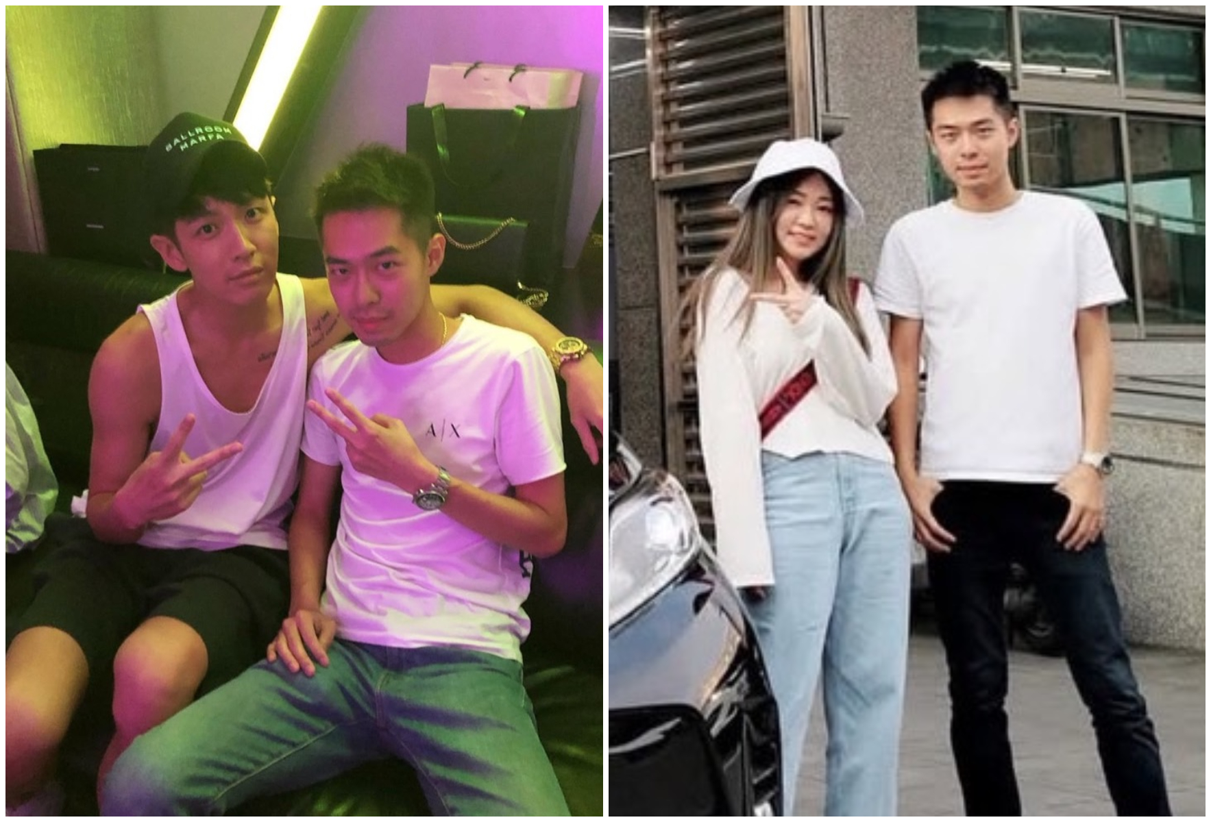 游翔閔與柯震東（左圖）、丫頭（右圖）關係相當友好。（翻攝edison820706 IG）