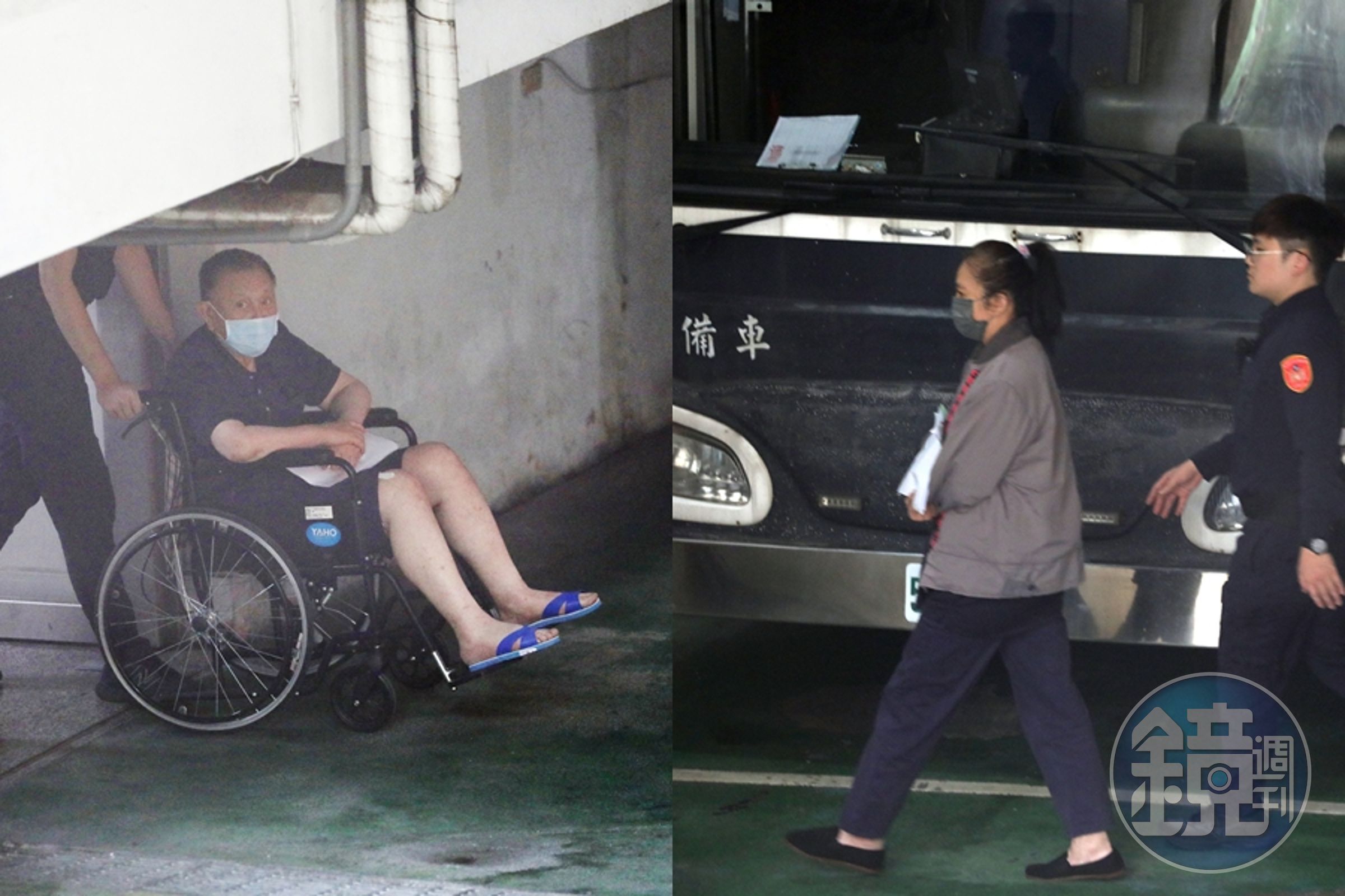 檢方認為全案真相未明，相關被告有勾串之虞，針對在押被告應曉薇（右）、沈慶京（左）聲請延押。