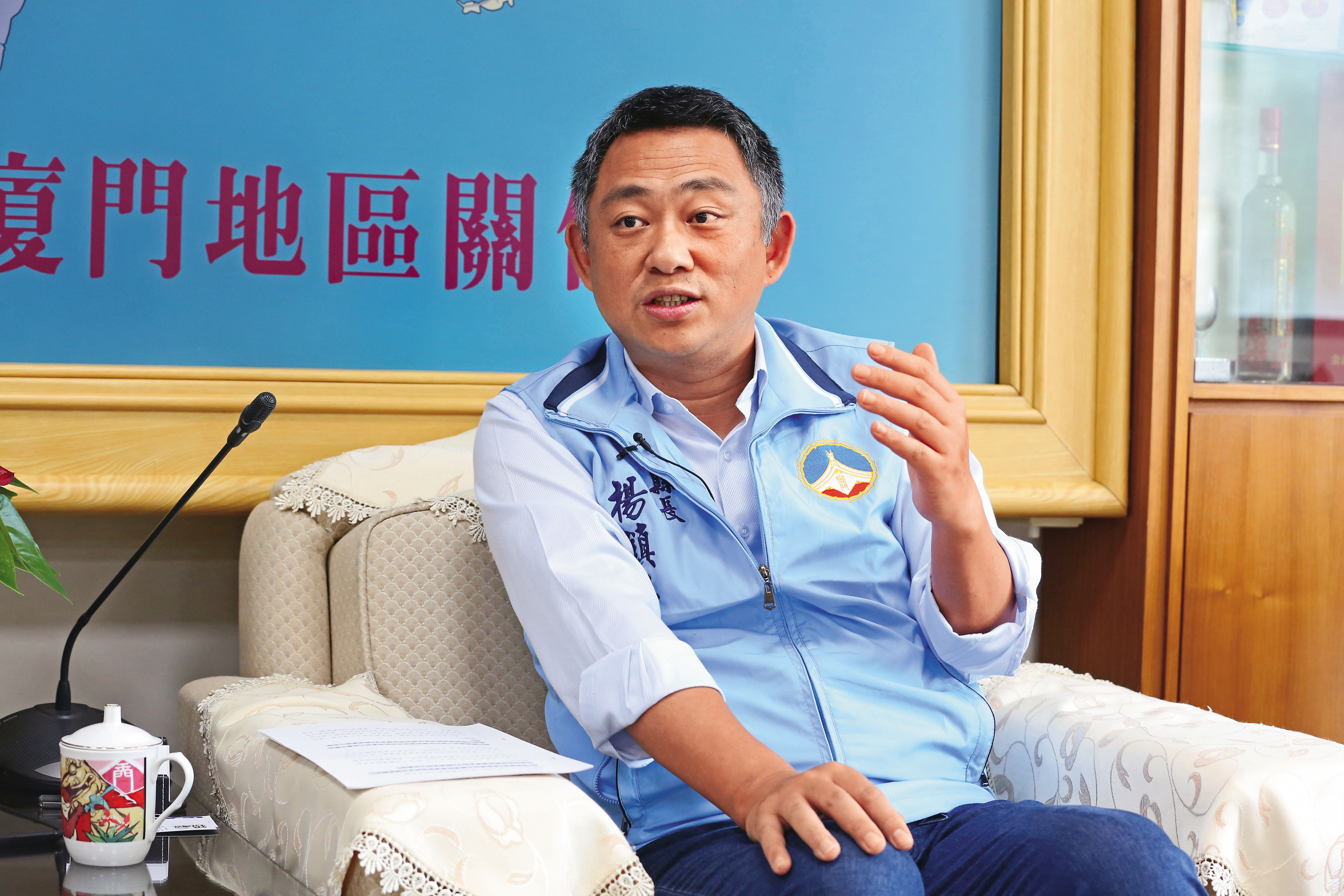 金門運油弊案發生在楊鎮浯(圖)擔任金門縣長期間,涉案企業的實際負責人正是他的父親楊肅元。