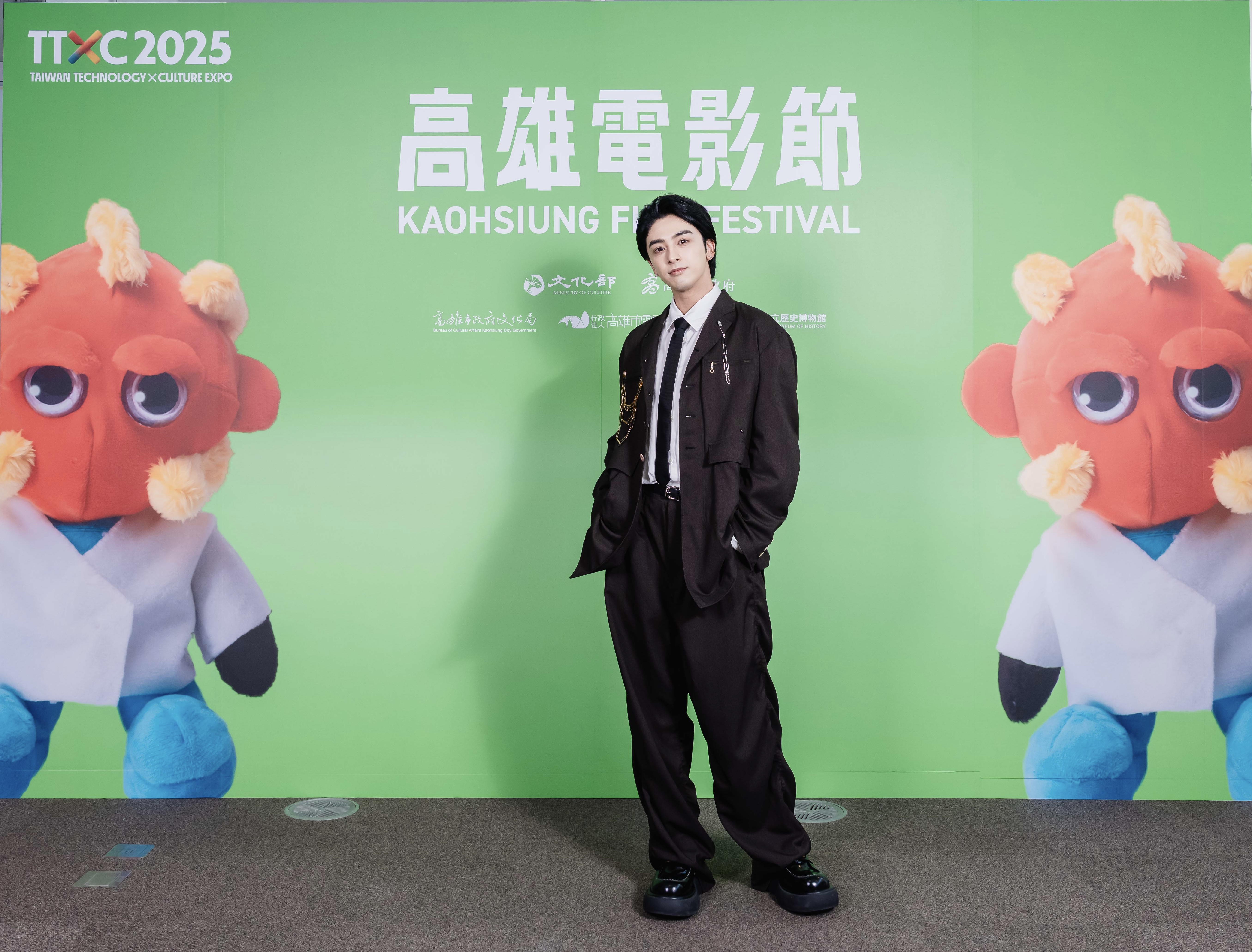 日本小鮮肉新原泰祐帥氣逼人，當初來試鏡，眼神就把導演電到。（高雄電影節提供）