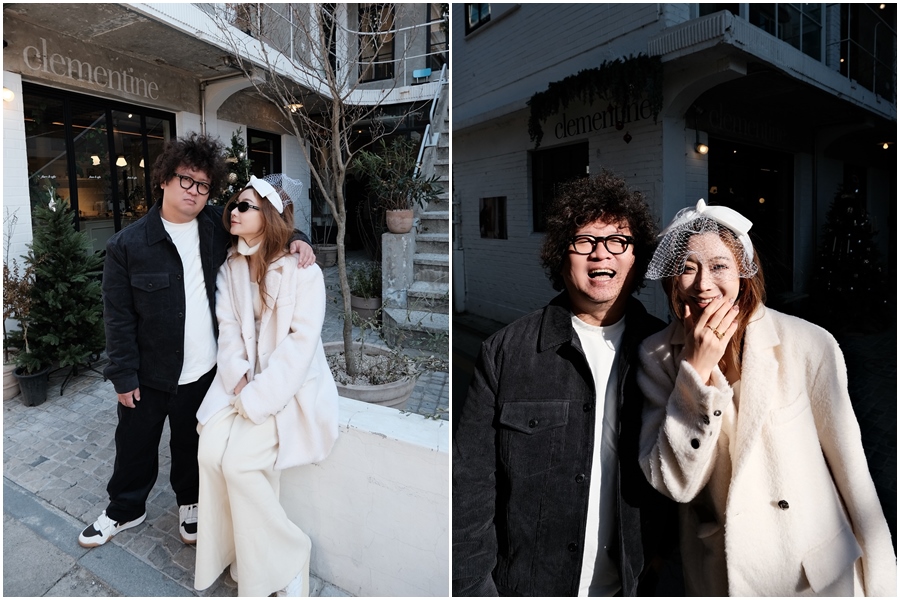 納豆與依依近日前往首爾街頭拍輕婚紗。（翻攝自依依 陳依依Sherry臉書）
