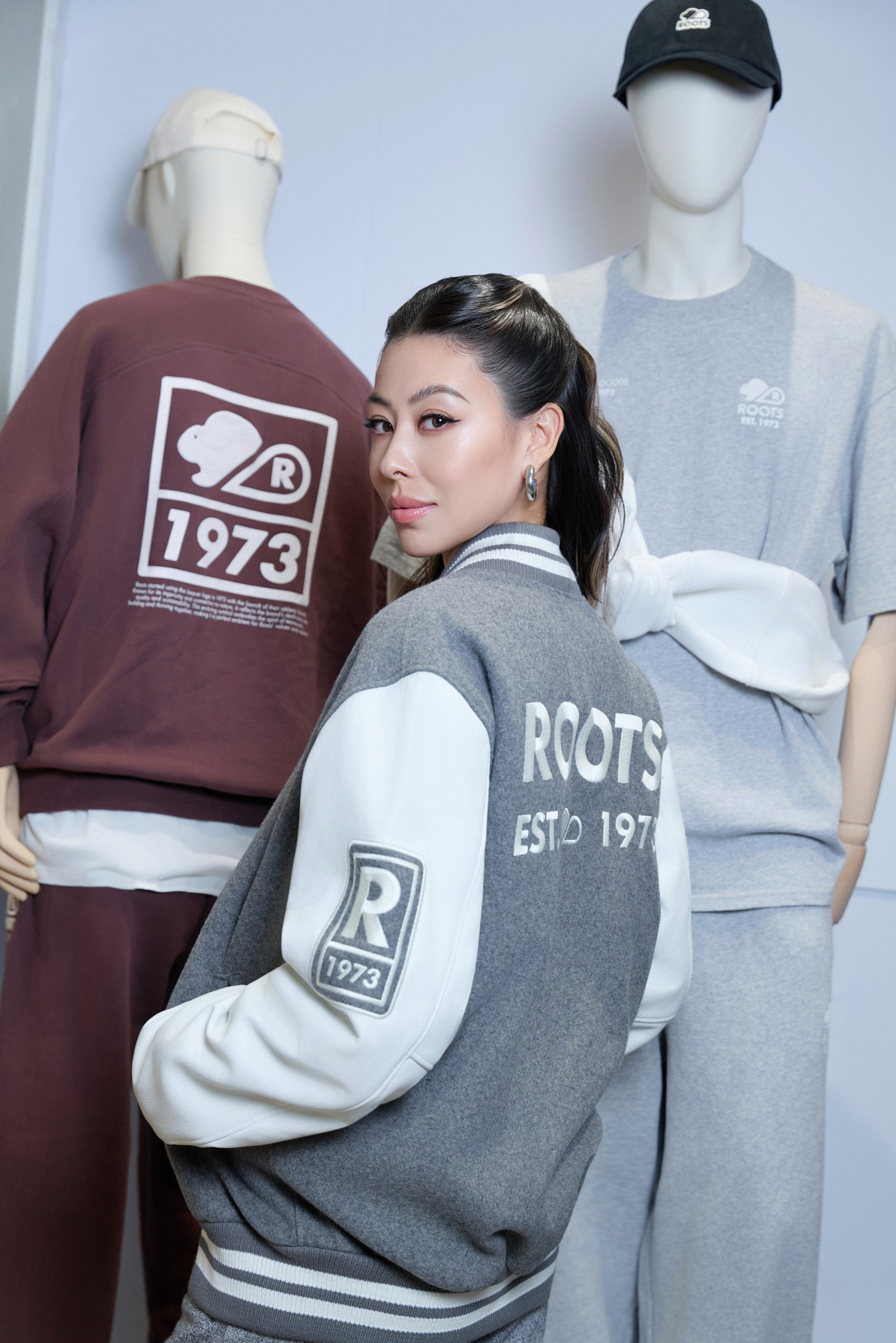 蔡詩芸直呼穿休閒服好舒服,就像平常運動穿著一樣。(ROOTS提供)