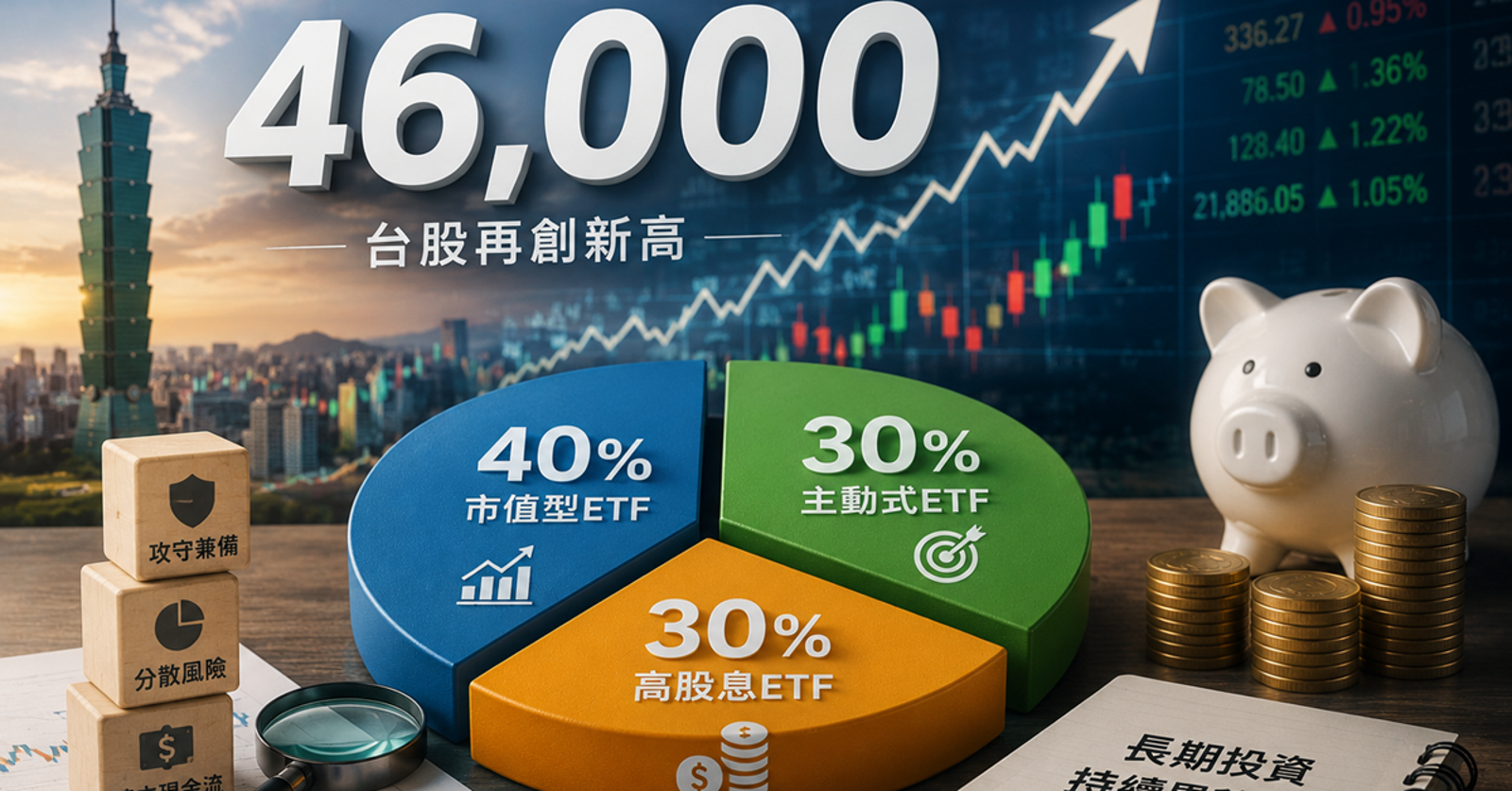 台股四萬六還能進場存股?杉本來了揭獨門配置法+這檔ETF最穩