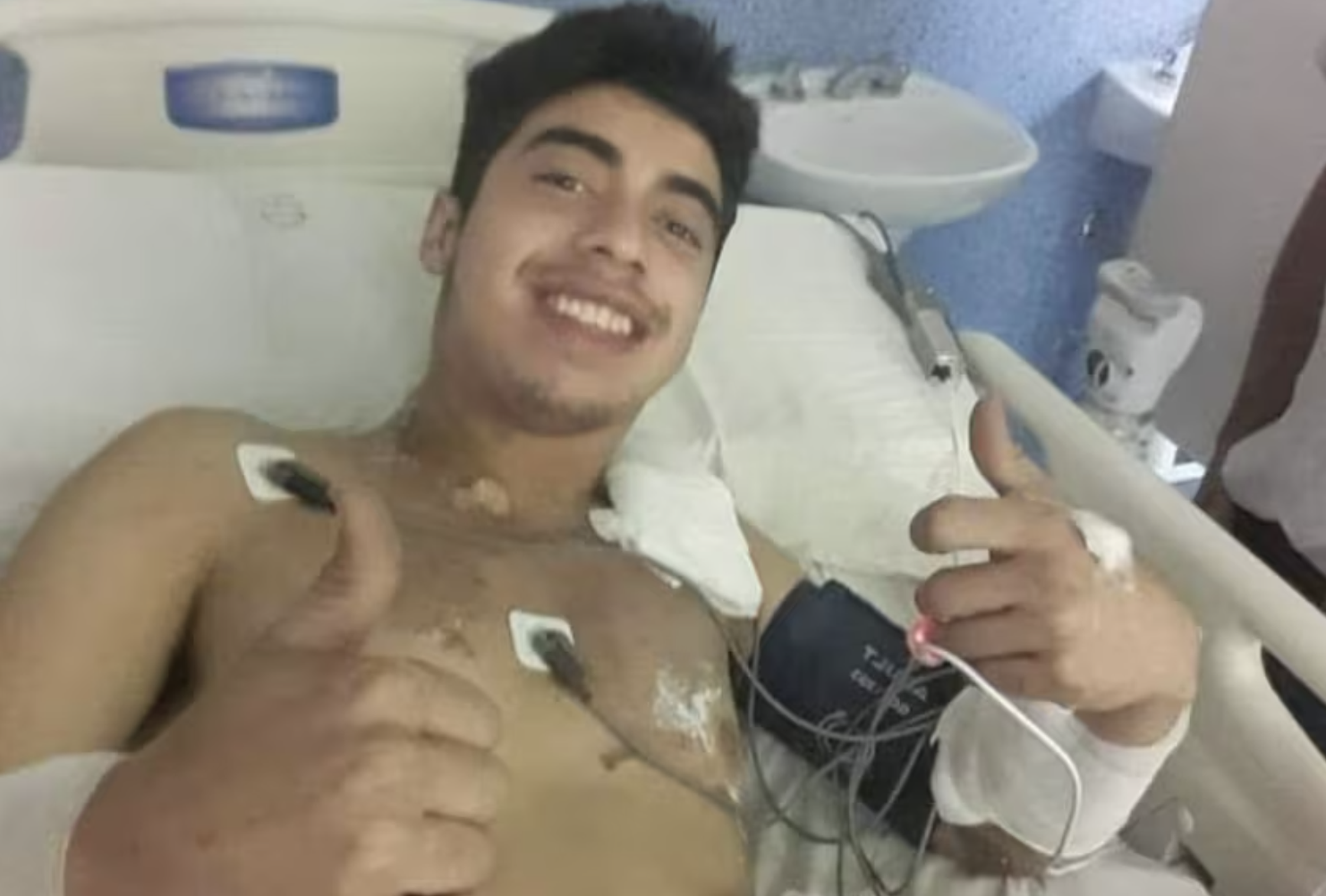 阿根廷20歲男子貝隆遭雷劈後竟奇蹟生還。(翻攝自lanacion)
