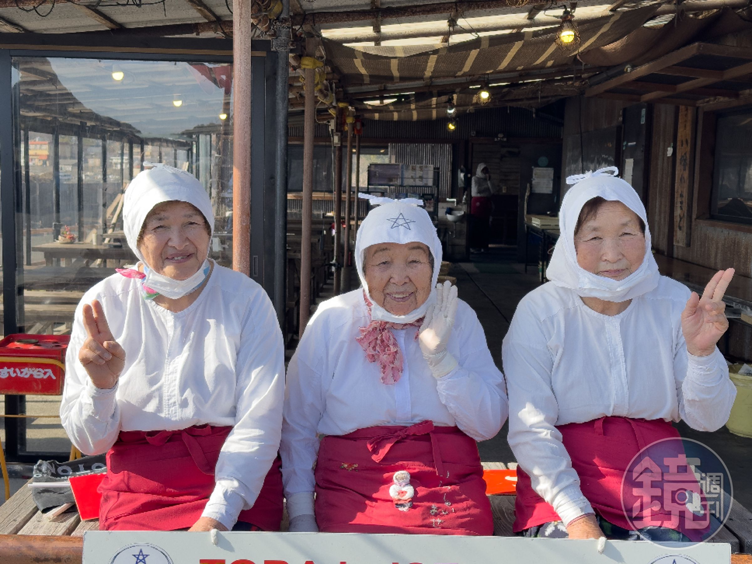 海女小屋八幡窯目前約有20位現役海女,最年輕的是40代。