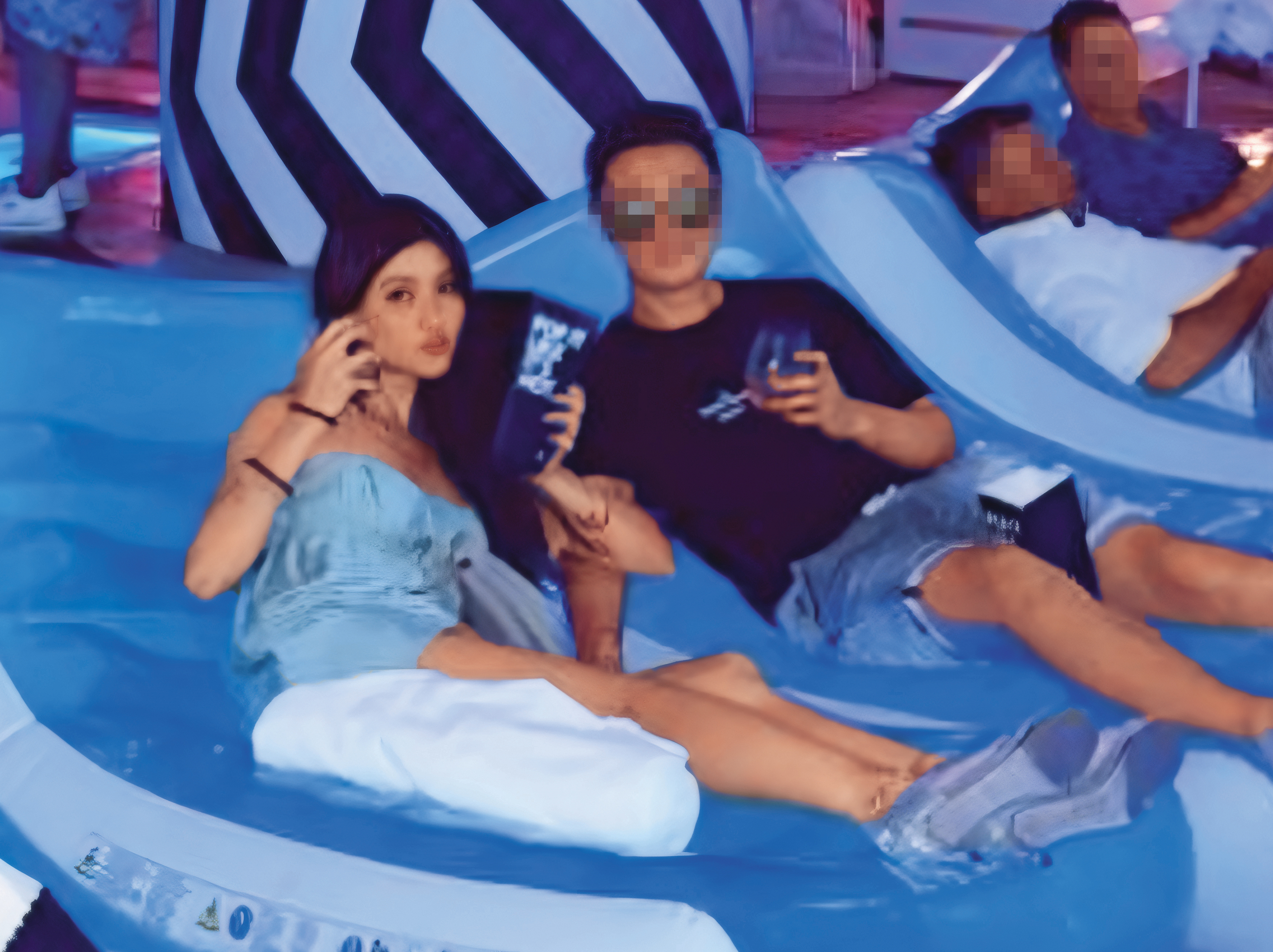 2023年，廖思惟（左）曬出和當時男友（右）的合照，也是她至今唯一公開的對象，但無法確認男方是否為孩子的爸。（翻攝自廖思惟IG）