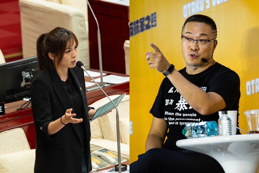 鍾沛君（左）控朱學恒（右）性騷強吻案今首開庭，雙方均有出庭。（翻攝自鍾沛君臉書、本刊資料照）