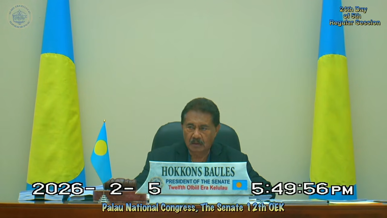 帛琉參議院議長包和康遭美國點名接受賄賂為中國政府、犯罪集團發聲宣傳。（翻攝自The Senate, Palau National Congress）