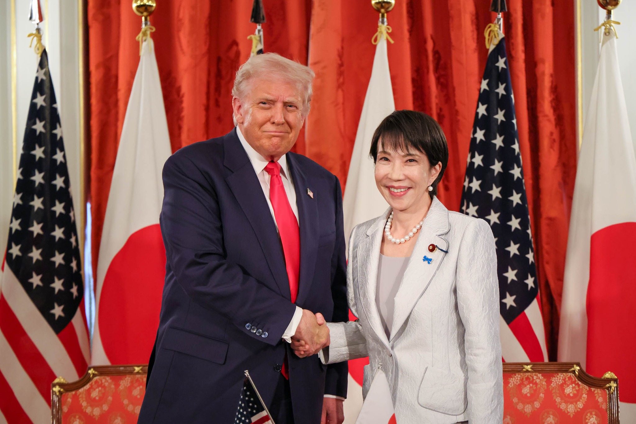 高市早苗上任不到1個月，已先後與美國總統川普等人會面。（翻攝自首相官邸臉書）