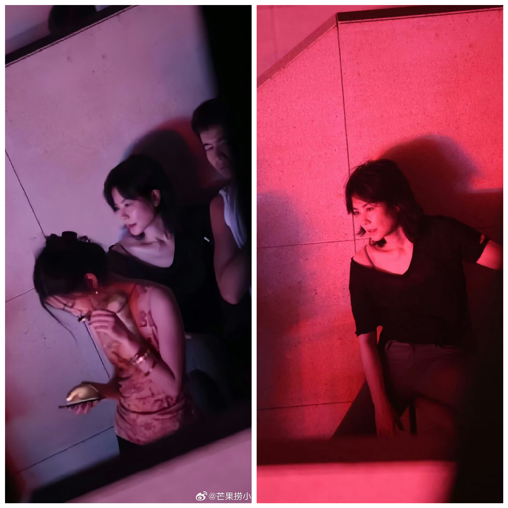 王菲與女兒李嫣一起看演唱會，54歲的王菲猶如凍齡，李嫣一轉眼也已18歲了。（微博圖片）