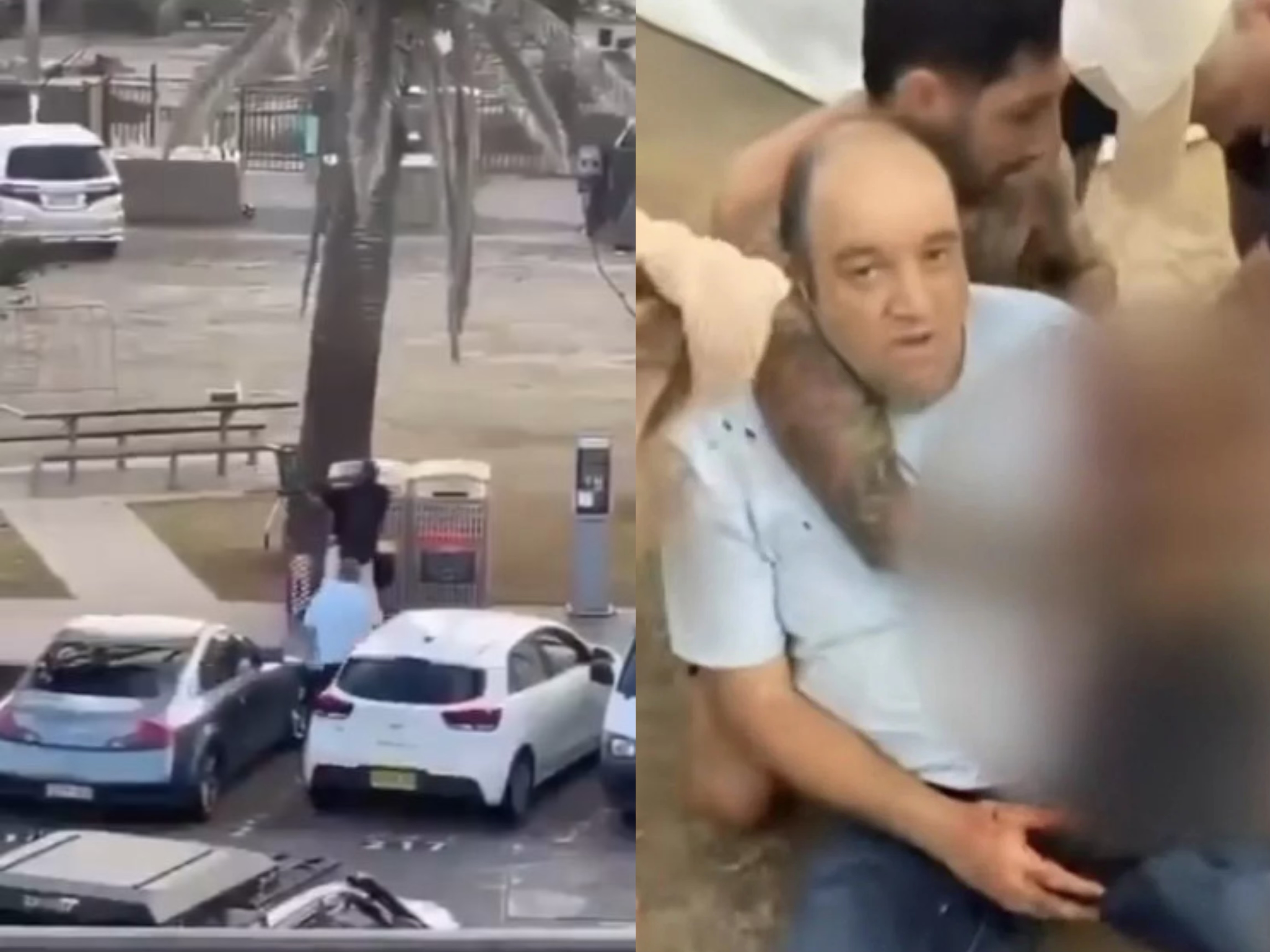 案發當時，一名43歲水果店老闆在混亂中徒手奪槍制伏嫌犯，因此中彈負傷。（翻攝自X）