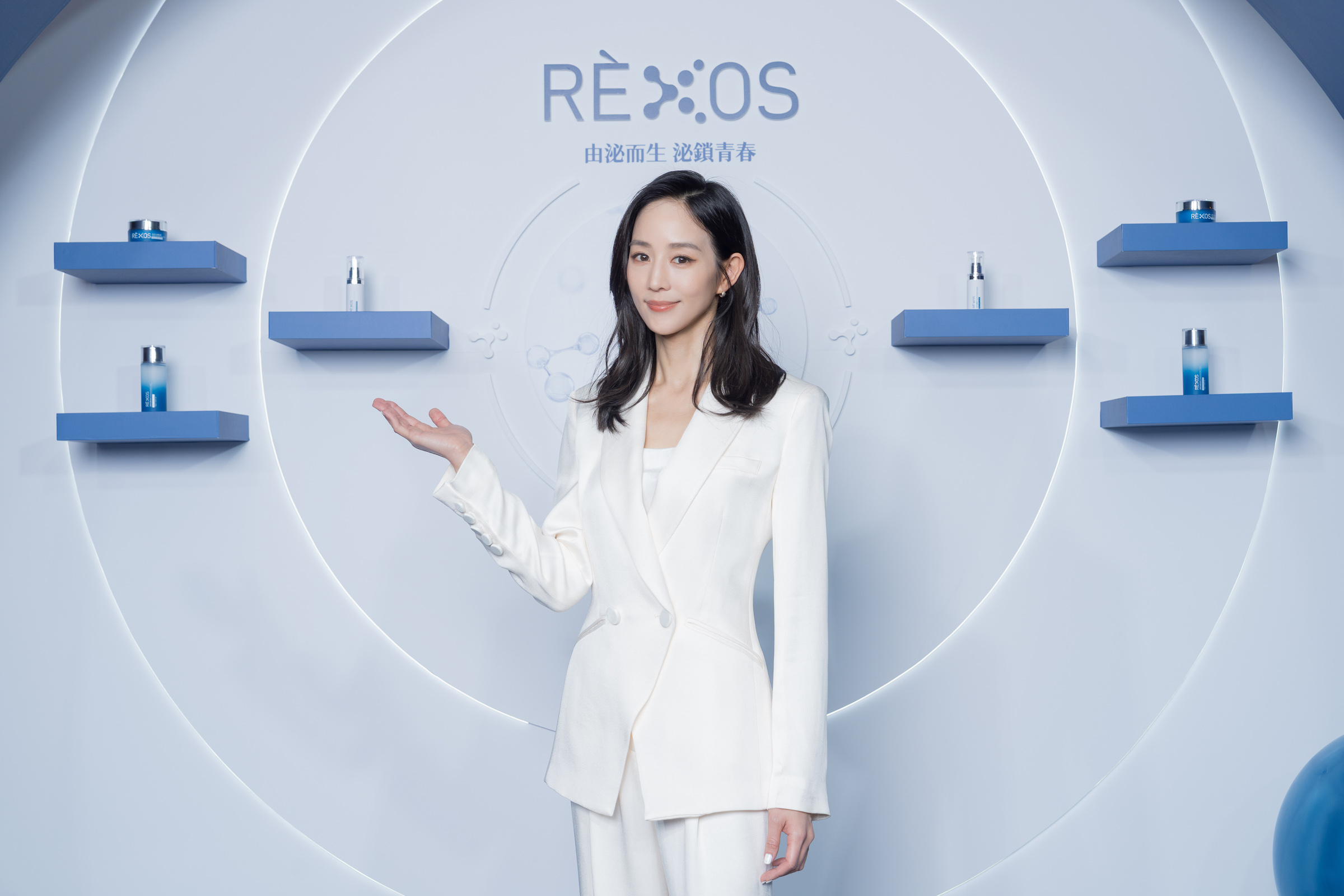 張鈞甯帶病出席保養品活動，除了聲音沙啞，狀態還是不錯。（品牌提供）