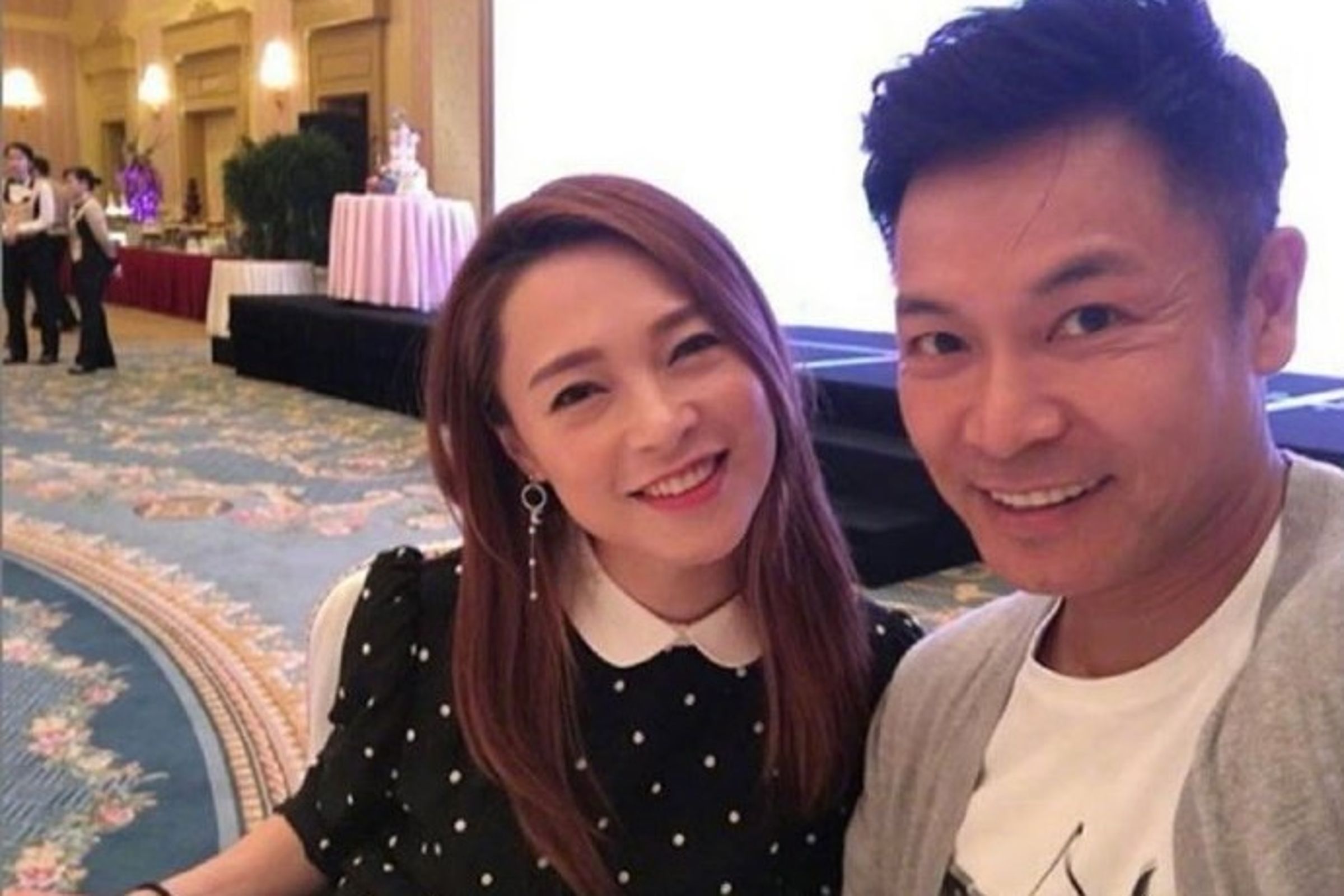 香港視帝郭晉安與前妻歐倩怡育有一子一女,2日宣布結束18年婚姻。(翻攝自微博)
