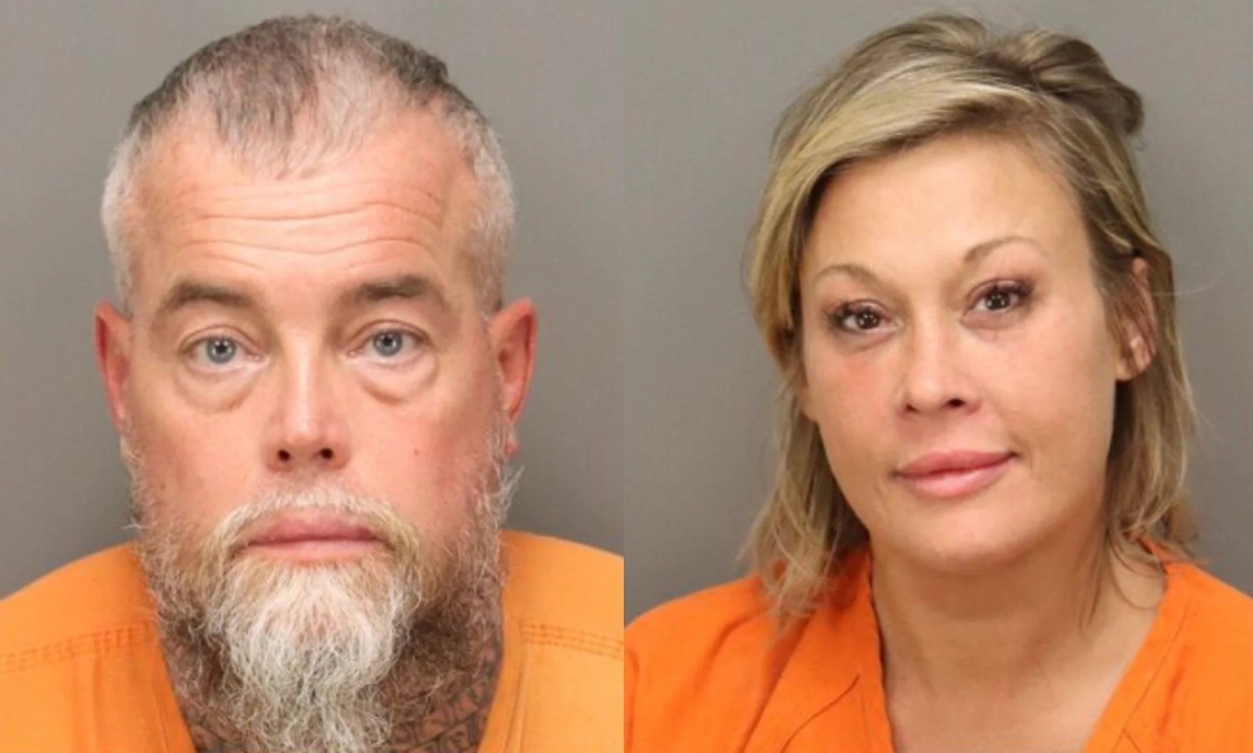 法辛被控攻擊執法人員及抗拒逮捕，其女友也因酗酒擾亂秩序被捕。（翻攝自Pinellas County Sheriff's Office）