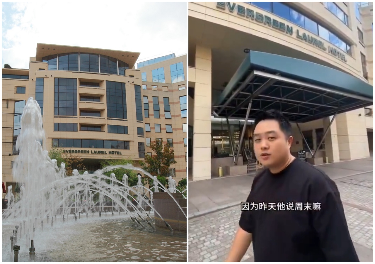 中國抖音網紅不滿巴黎長榮桂冠酒店內未掛中國五星旗，氣到揚言「不住了」。（翻攝自長榮桂冠官網／X平台）